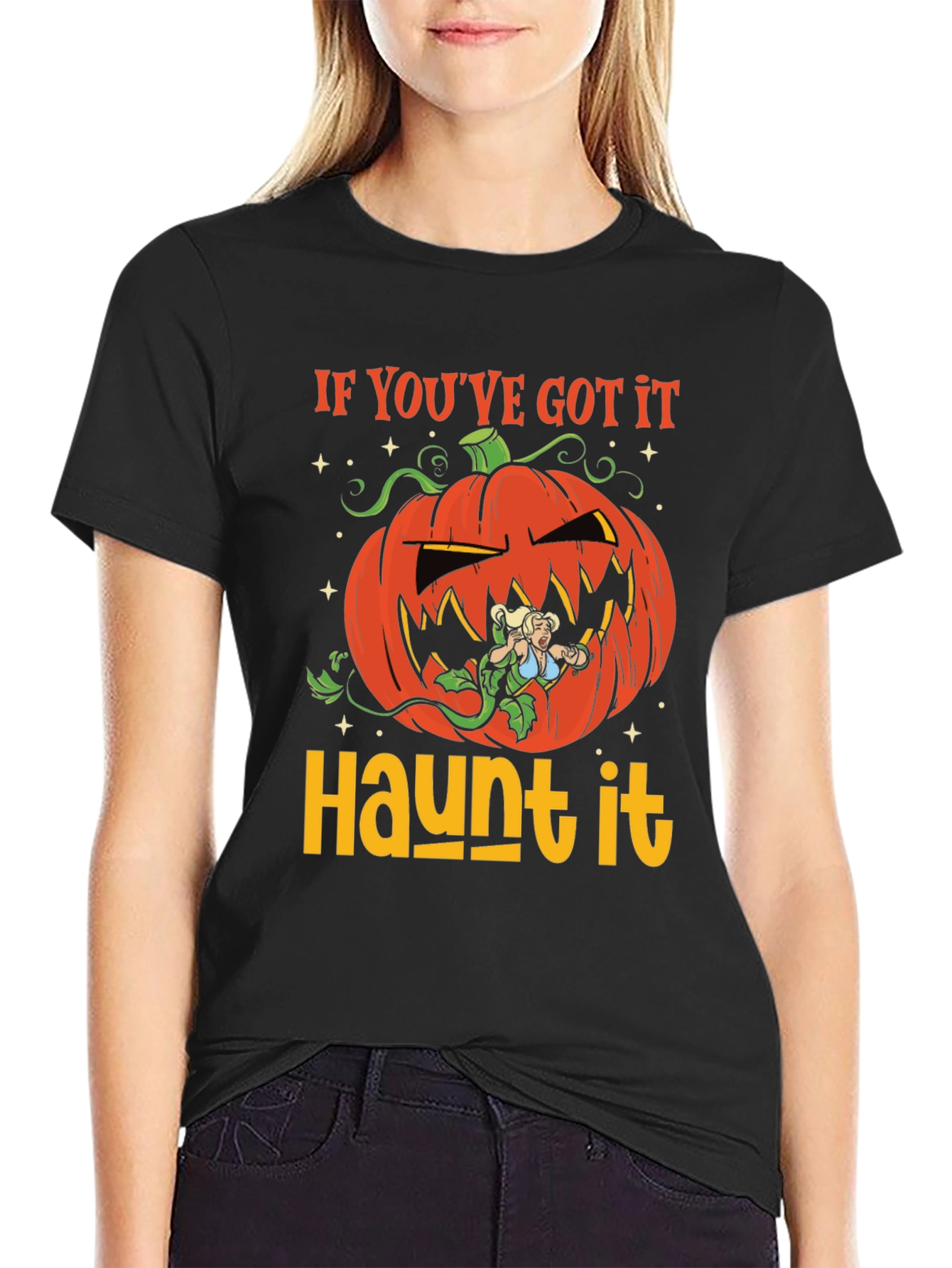 Halloween Pumpkin Graphic T-Shirt