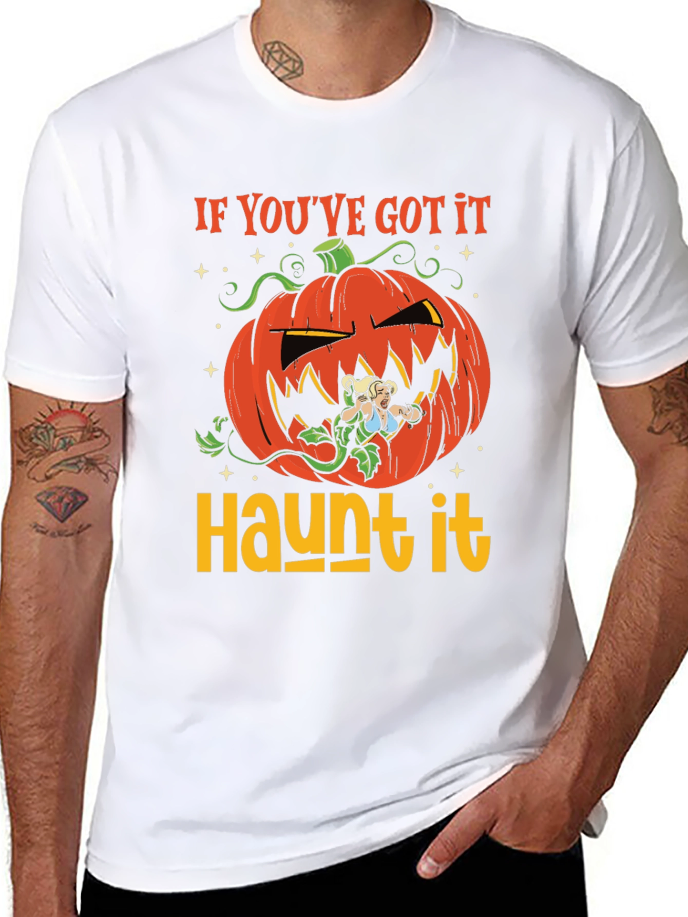 Halloween Pumpkin Graphic T-Shirt