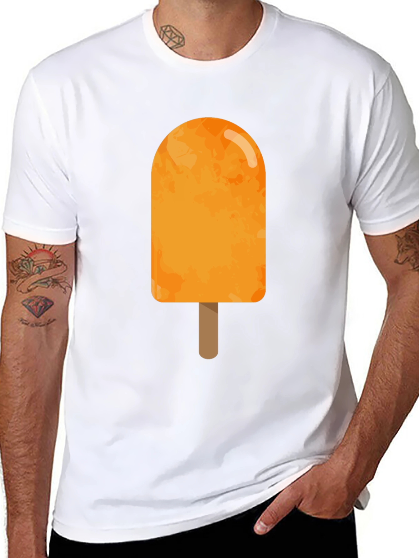 Orange Popsicle Graphic Tee - Summer Cool