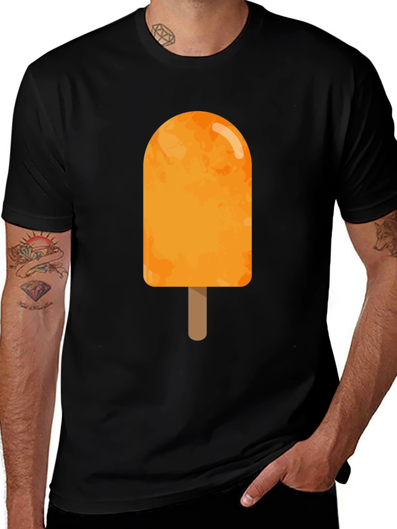 Orange Popsicle Graphic Tee - Summer Cool