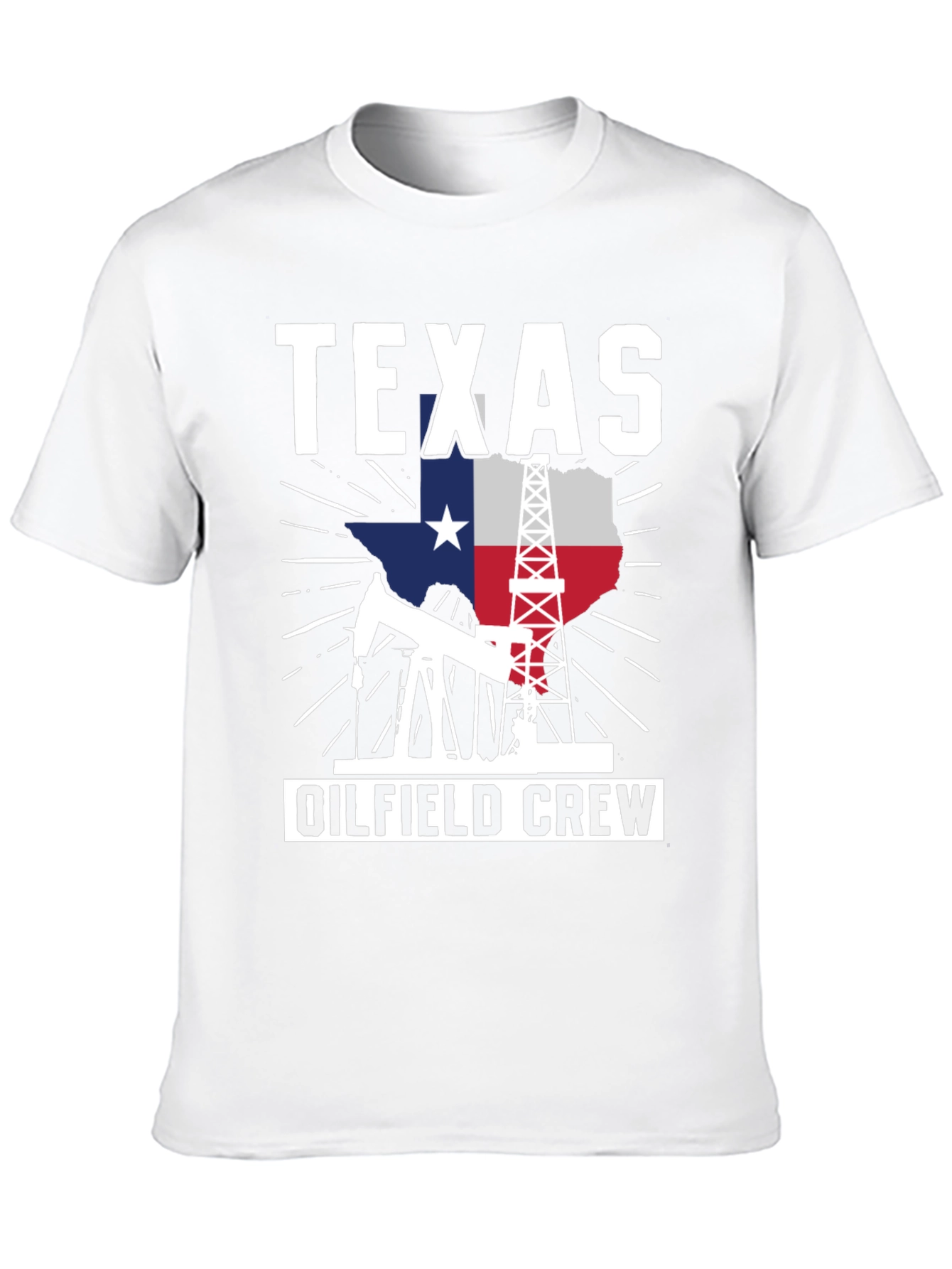 Texas Oilfield Crew Graphic Tee - Black Cotton Shirt