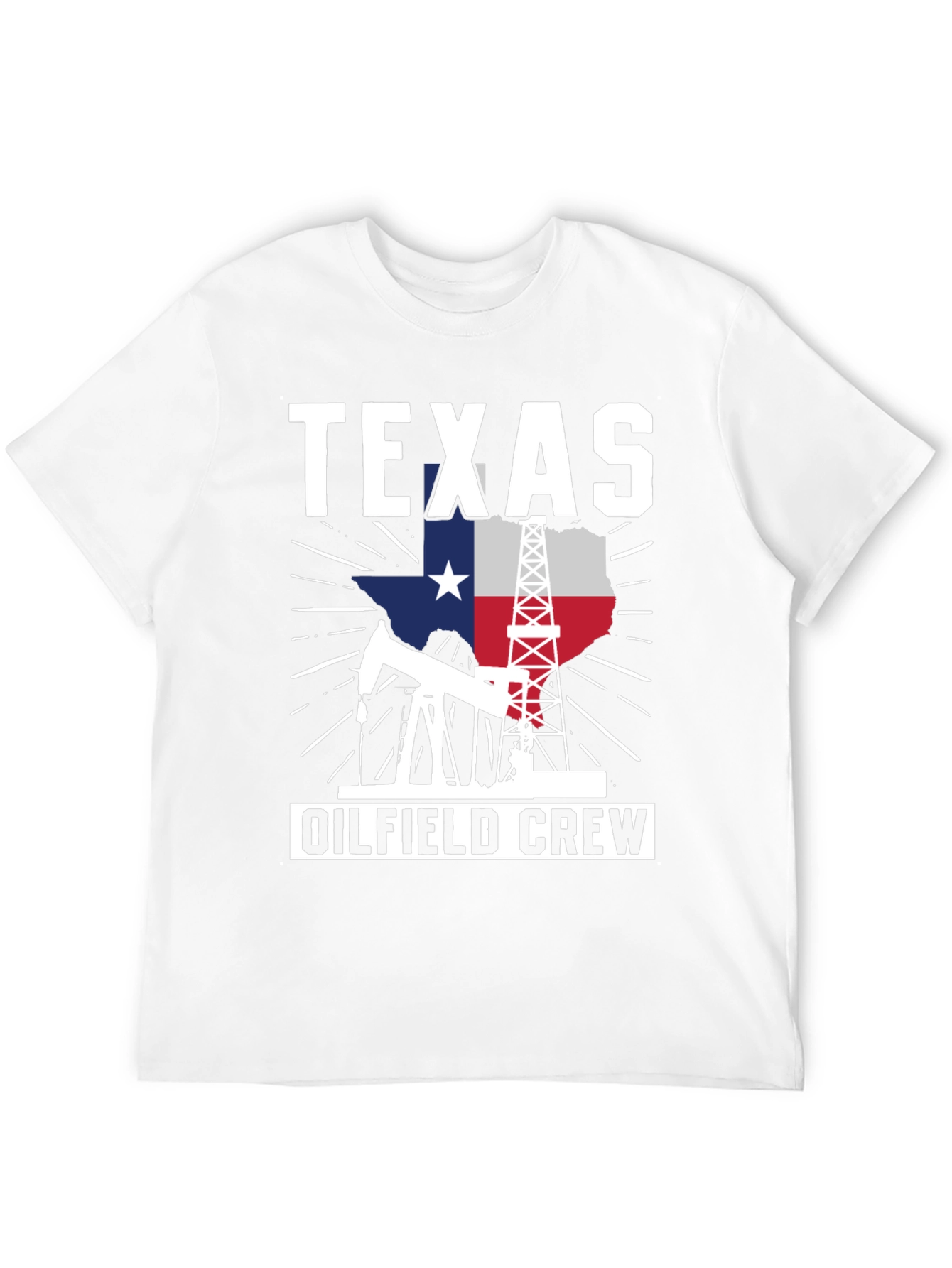 Texas Oilfield Crew Graphic Tee - Black Cotton Shirt