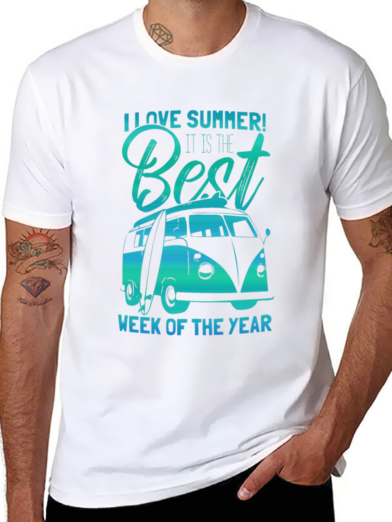 Summer Love T-Shirt Van Surf Design