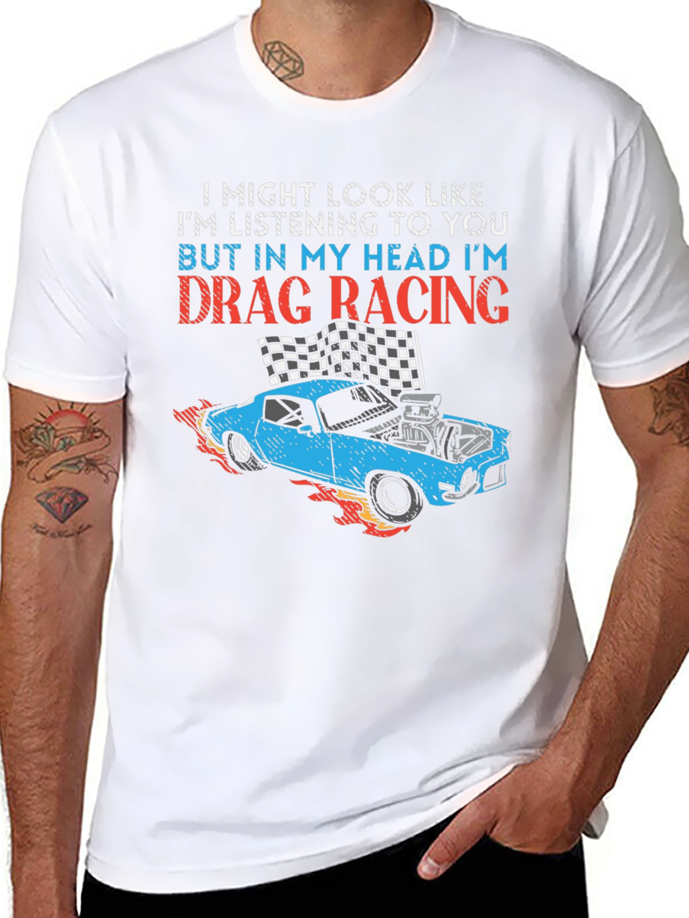 Drag Racing Mind T-Shirt - Funny Car Enthusiast Tee