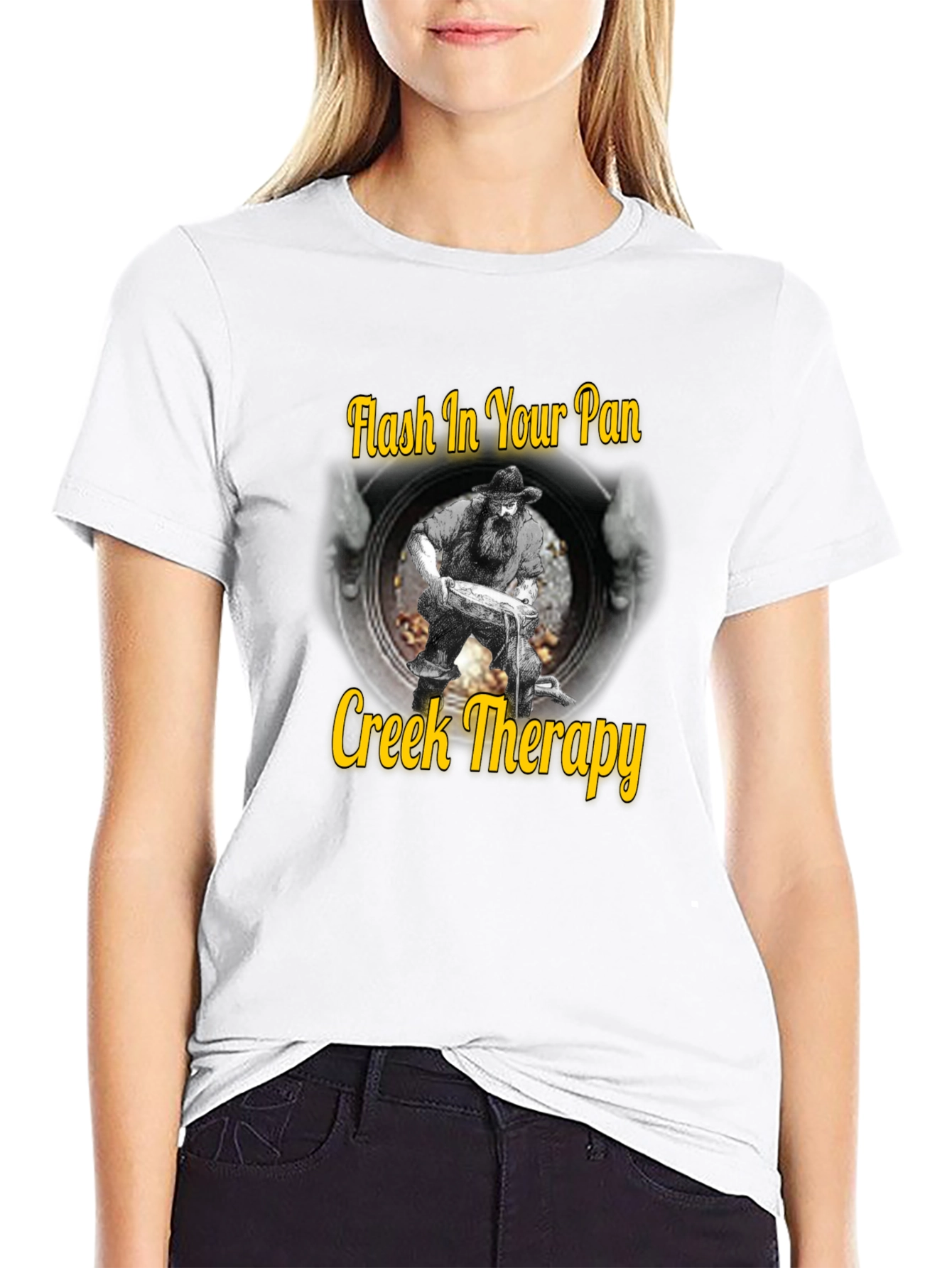 Creek Therapy T-Shirt - Gold Panning Humor