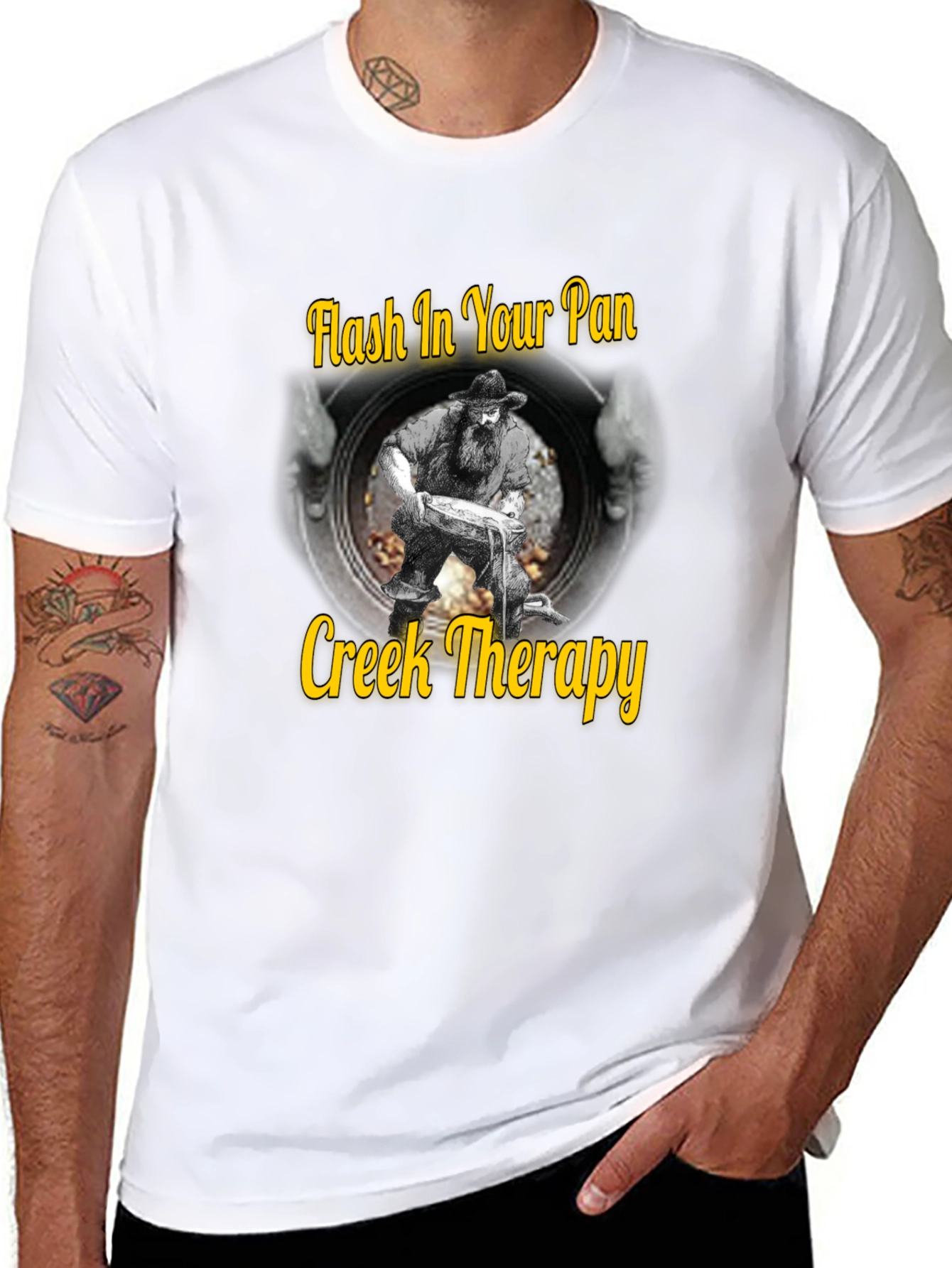 Creek Therapy T-Shirt - Gold Panning Humor