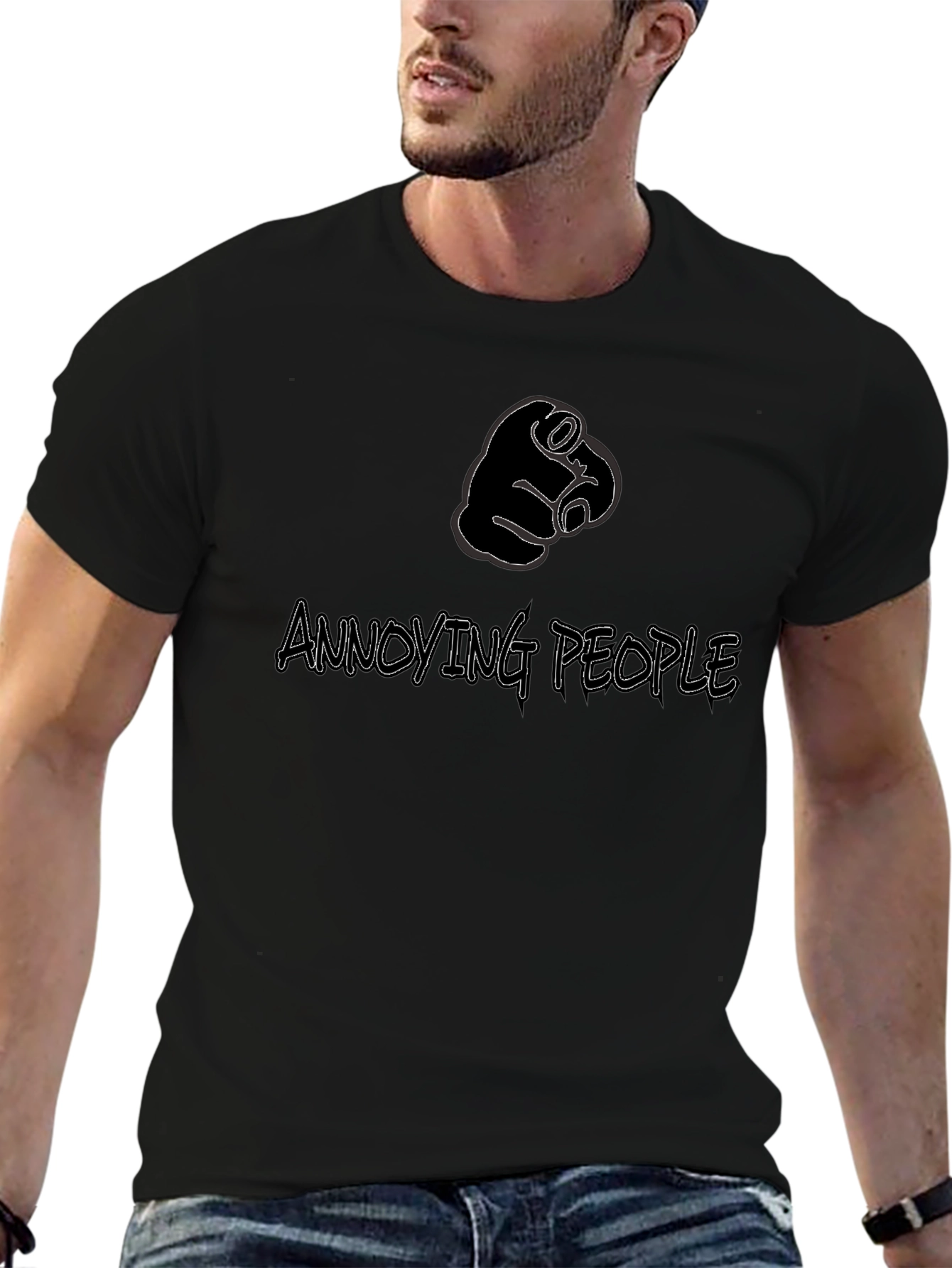 Annoying People Pointing Finger Graphic Tee
