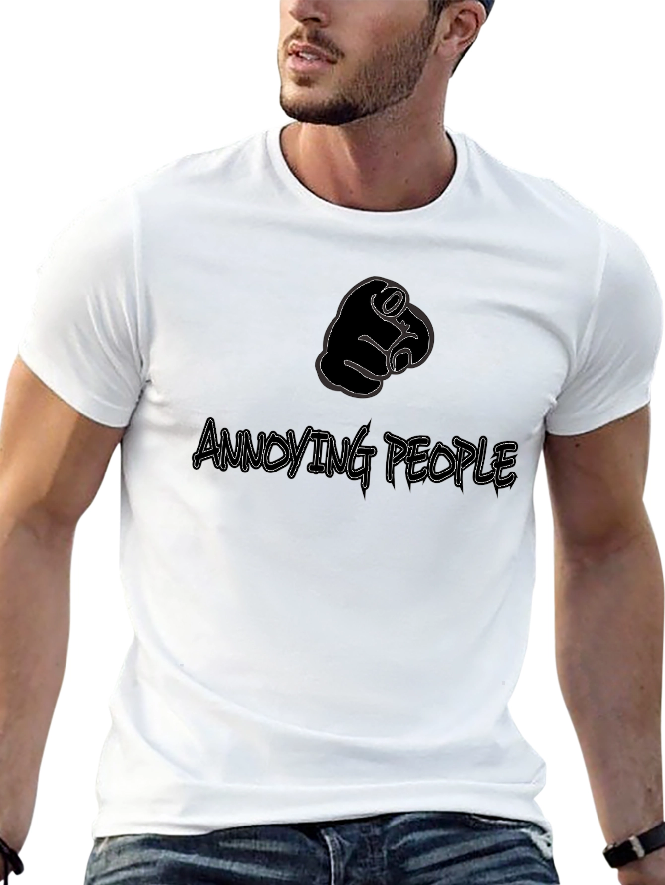 Annoying People Pointing Finger Graphic Tee