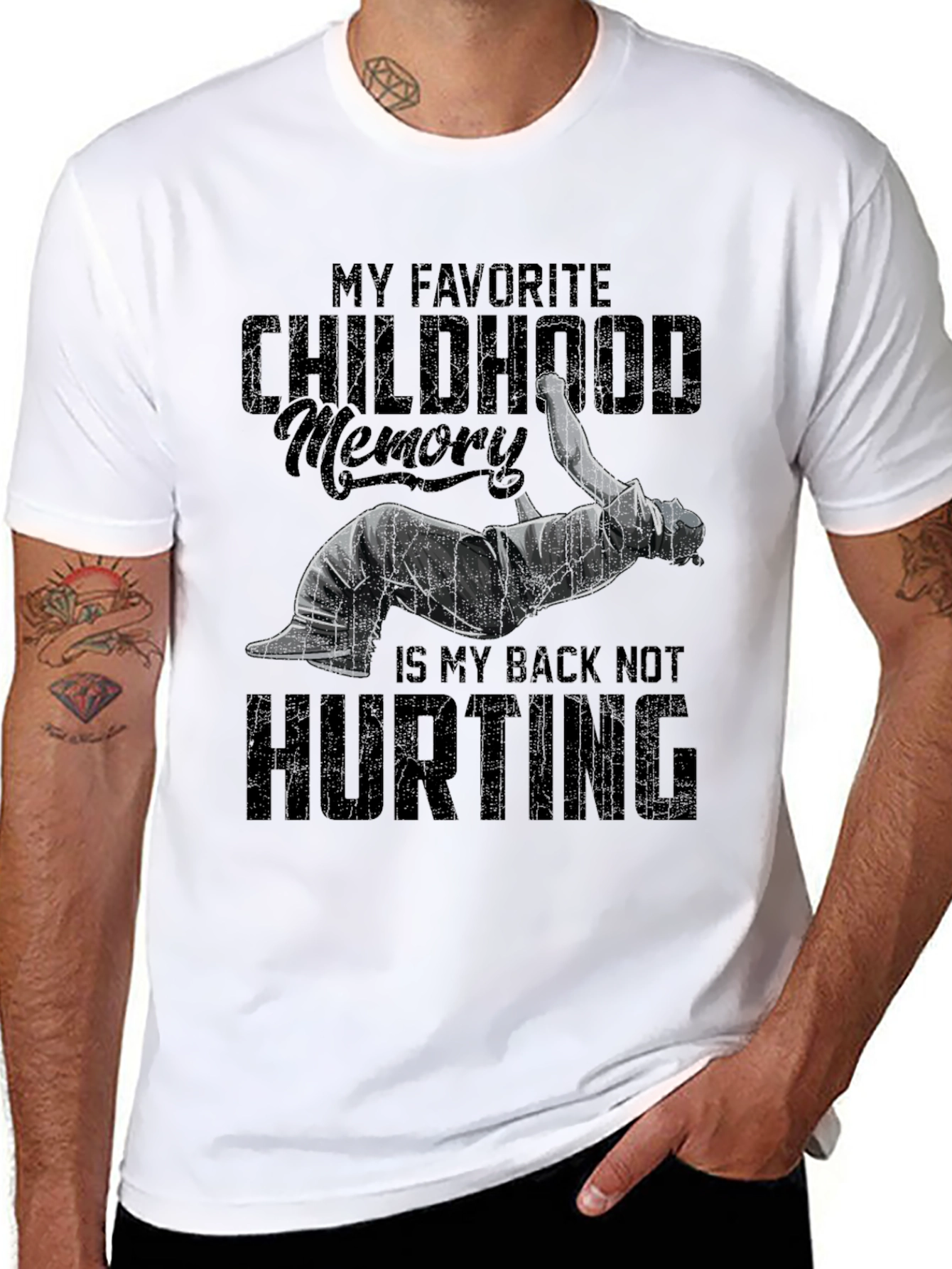 Funny Back Pain T-Shirt - Childhood Memory