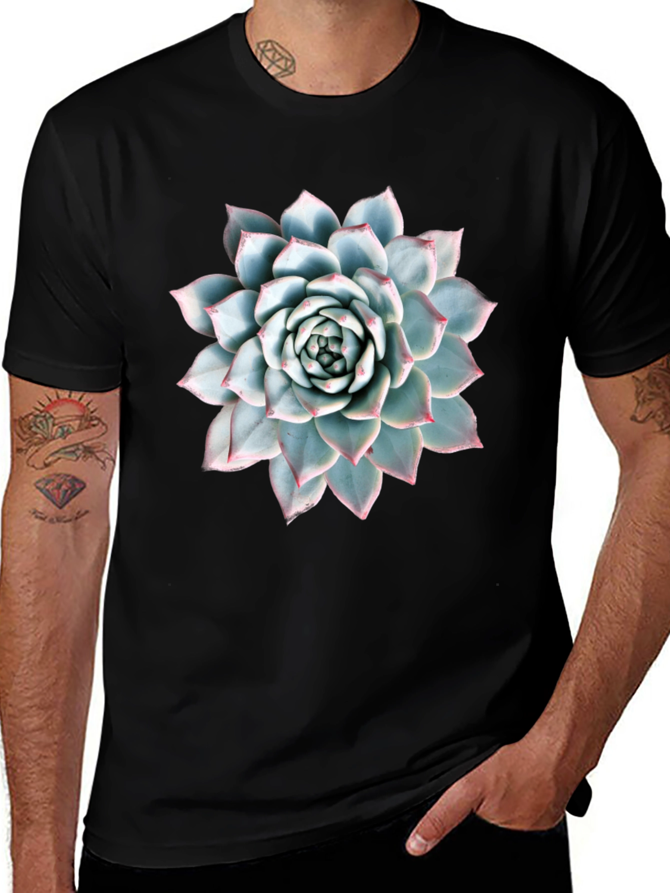 Succulent Plant Graphic Tee - Modern Nature Lover Shirt