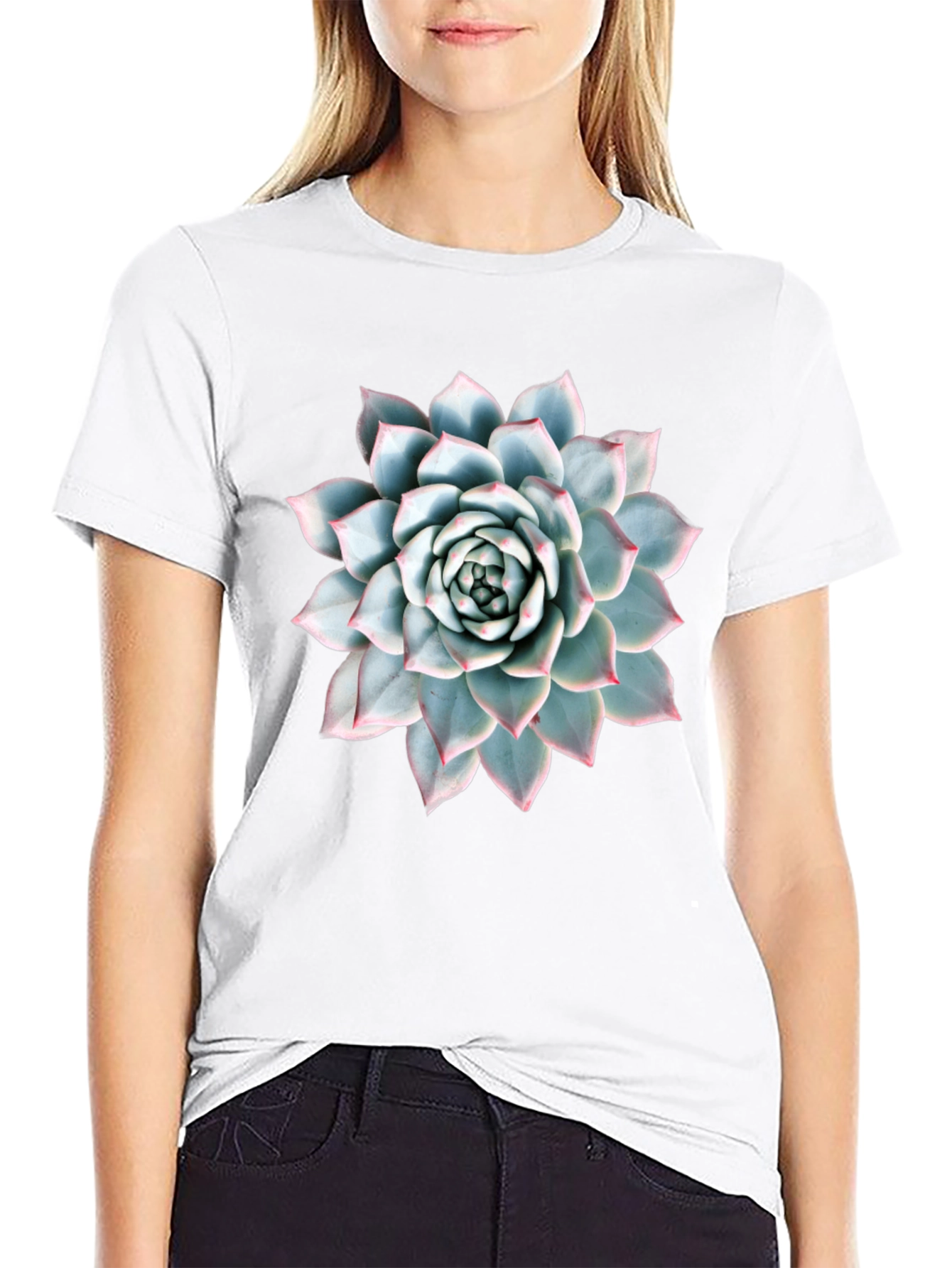 Succulent Plant Graphic Tee - Modern Nature Lover Shirt