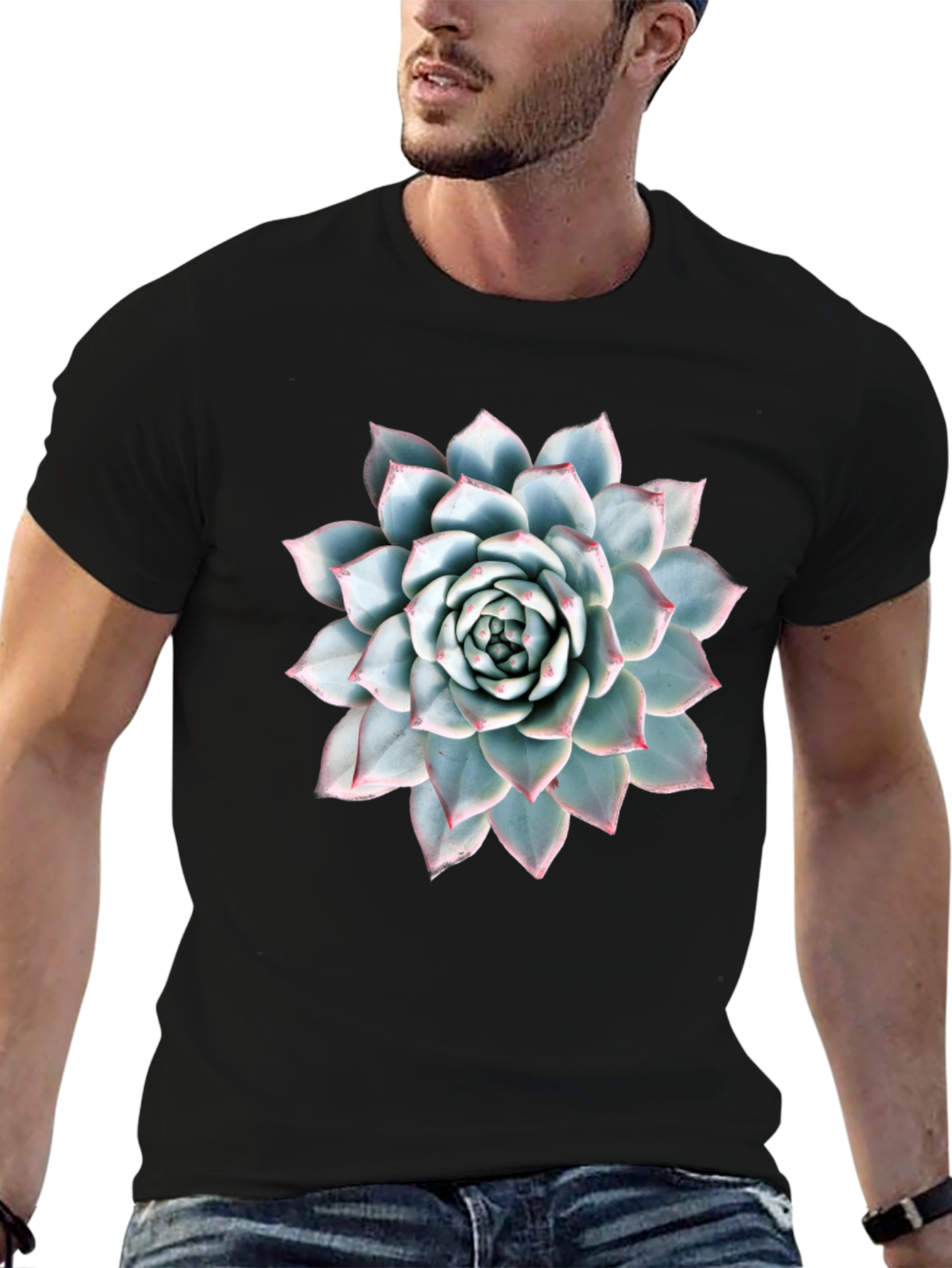 Succulent Plant Graphic Tee - Modern Nature Lover Shirt