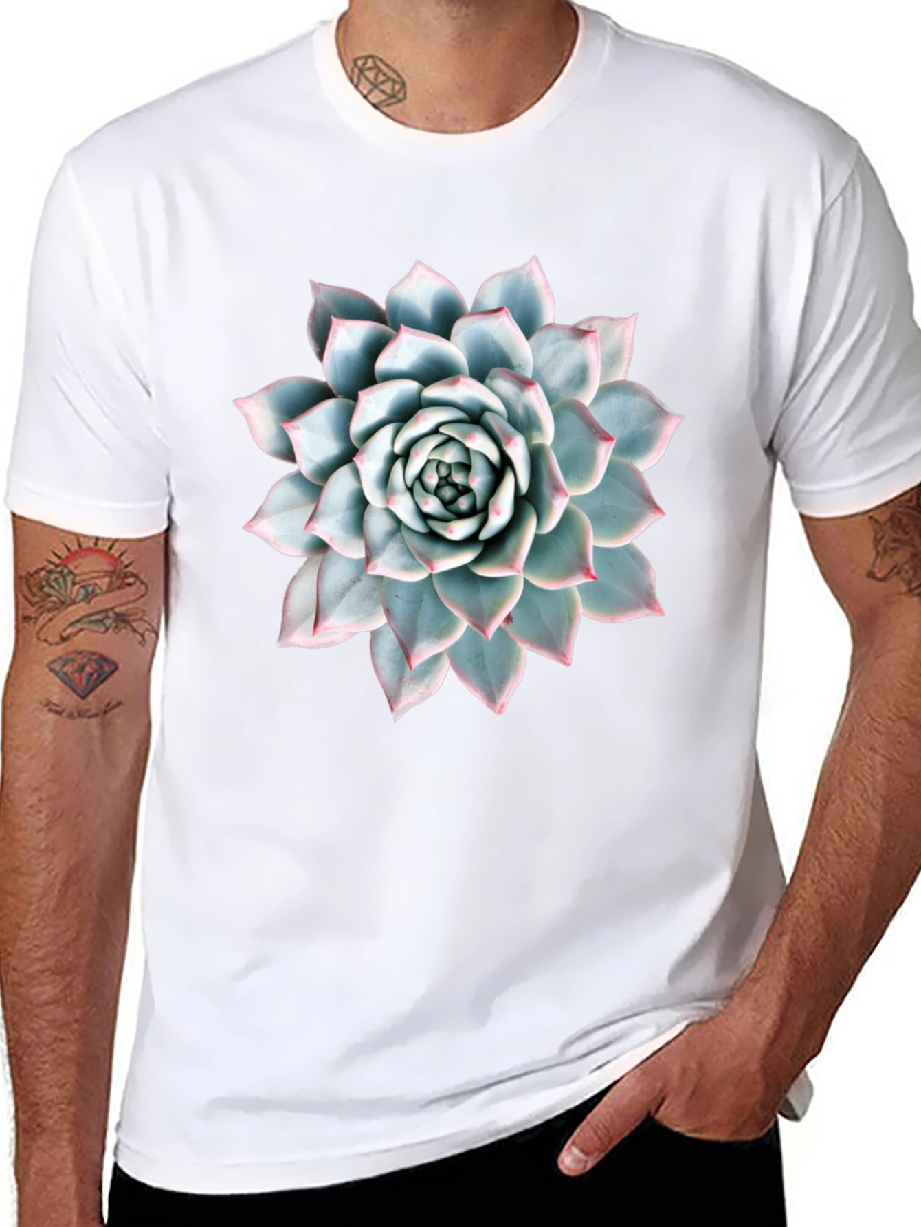 Succulent Plant Graphic Tee - Modern Nature Lover Shirt