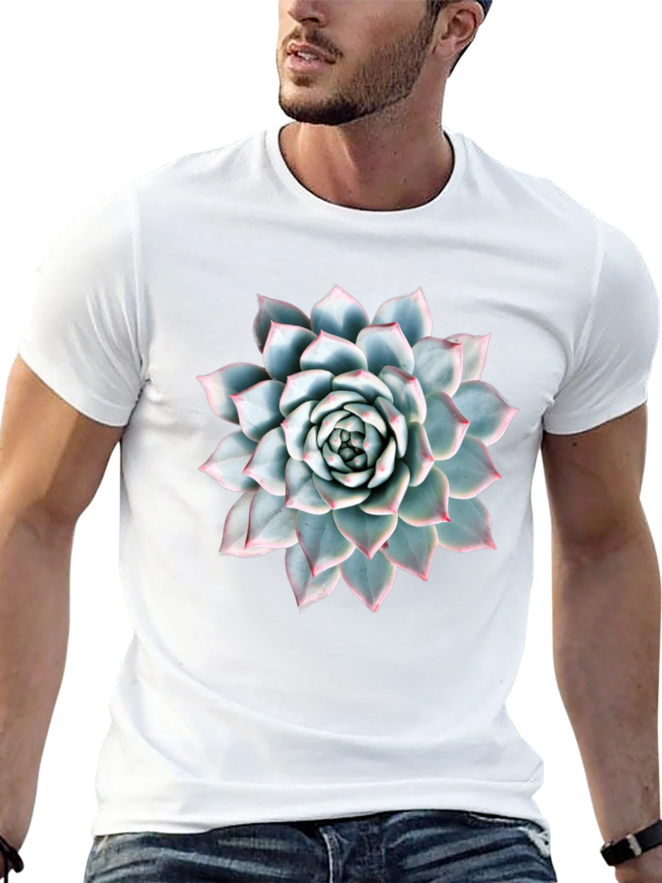 Succulent Plant Graphic Tee - Modern Nature Lover Shirt