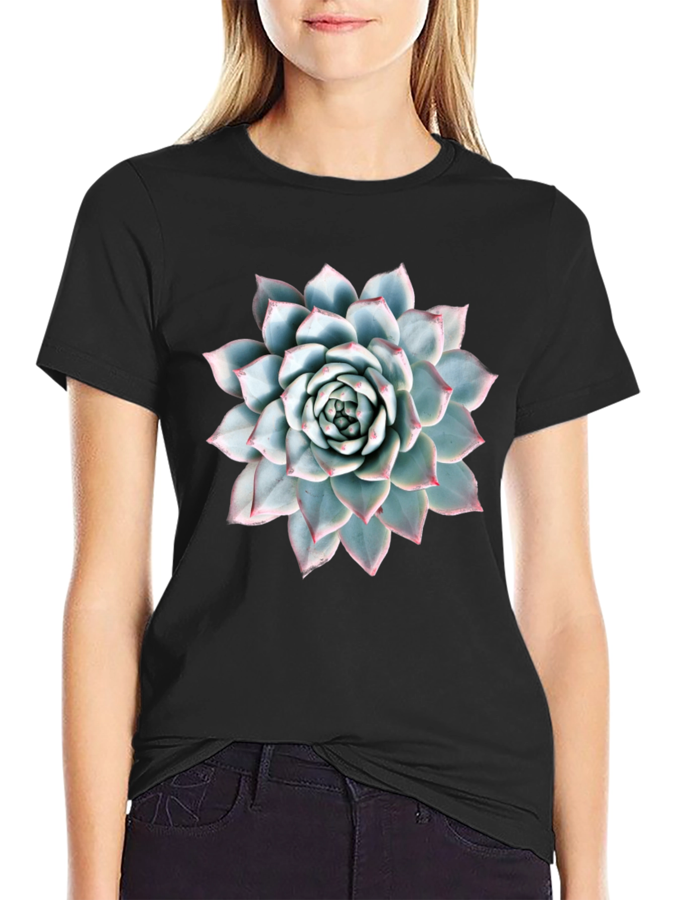 Succulent Plant Graphic Tee - Modern Nature Lover Shirt