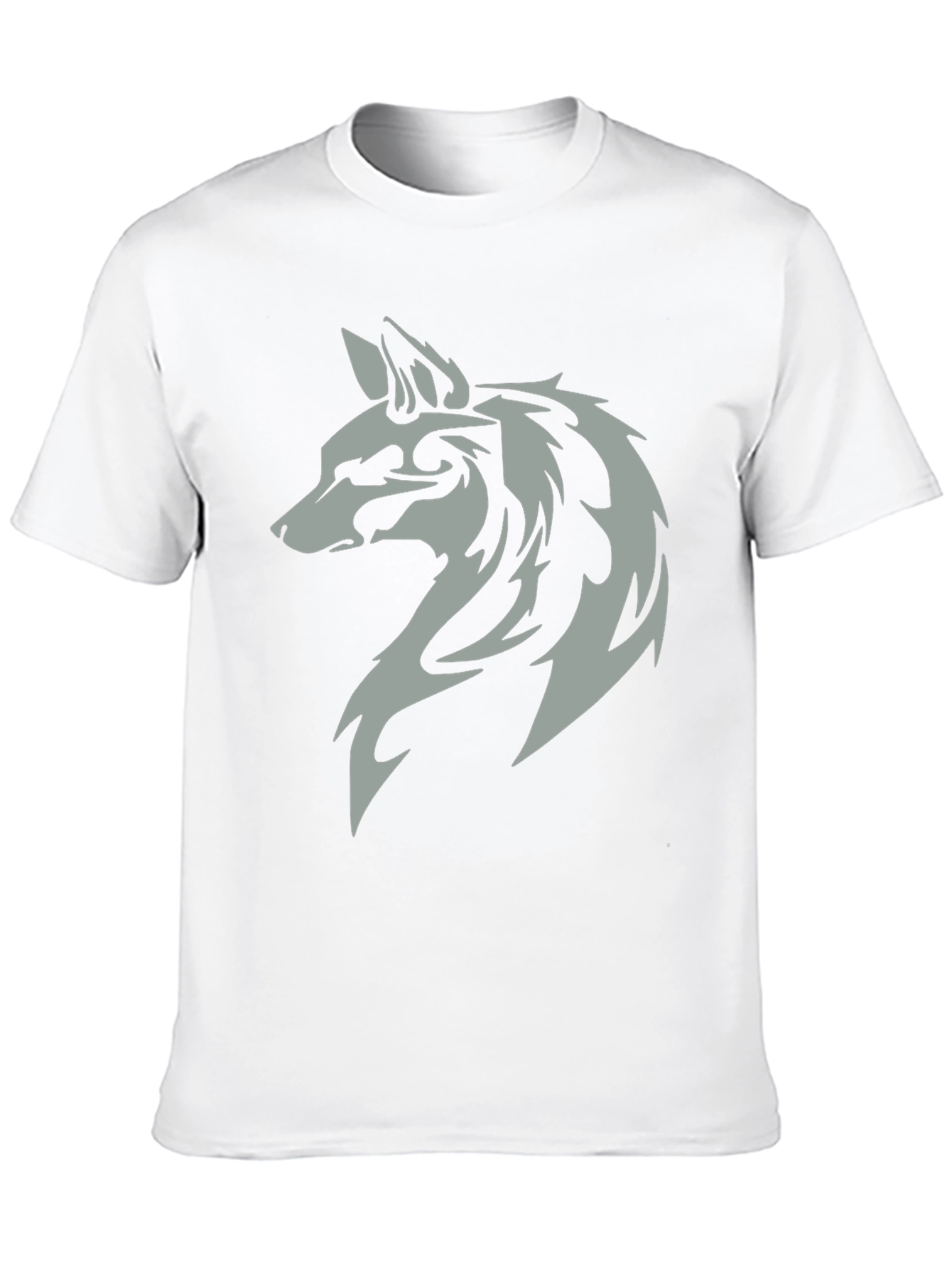 Wolf Head Graphic Black T-Shirt