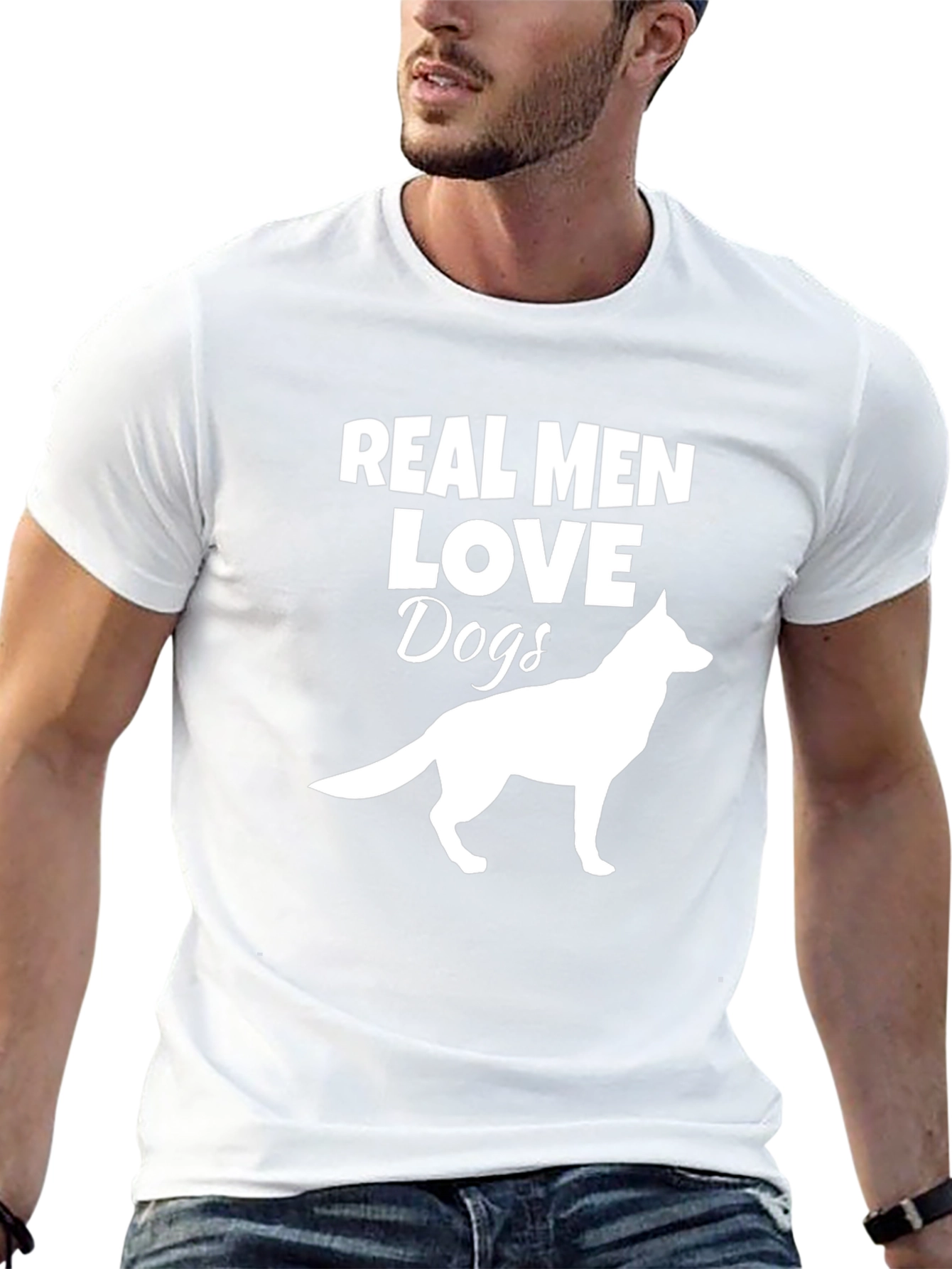 Real Men Love Dogs T-Shirt - Dog Lover Gift