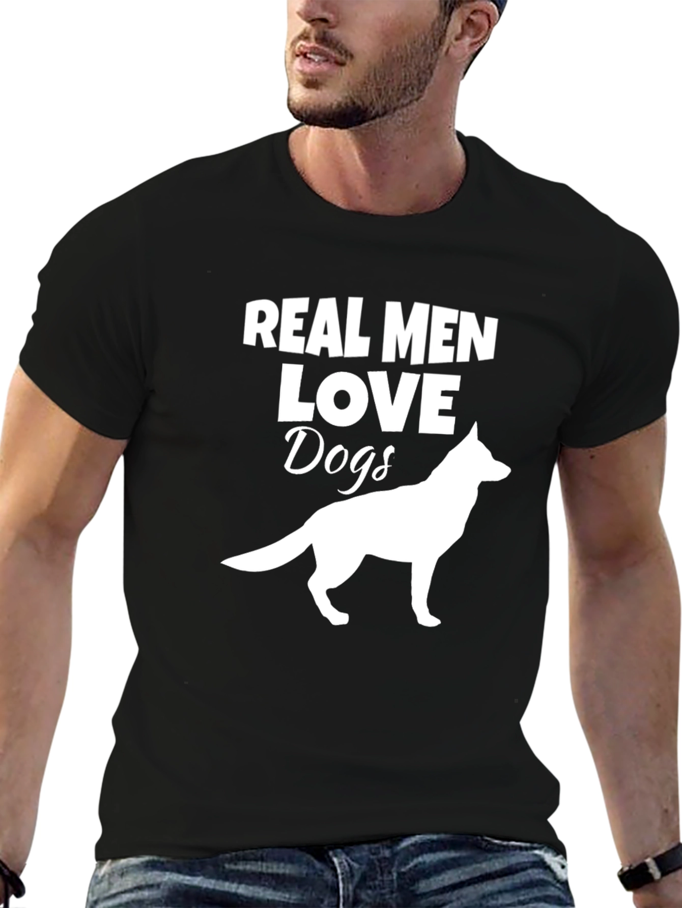 Real Men Love Dogs T-Shirt - Dog Lover Gift