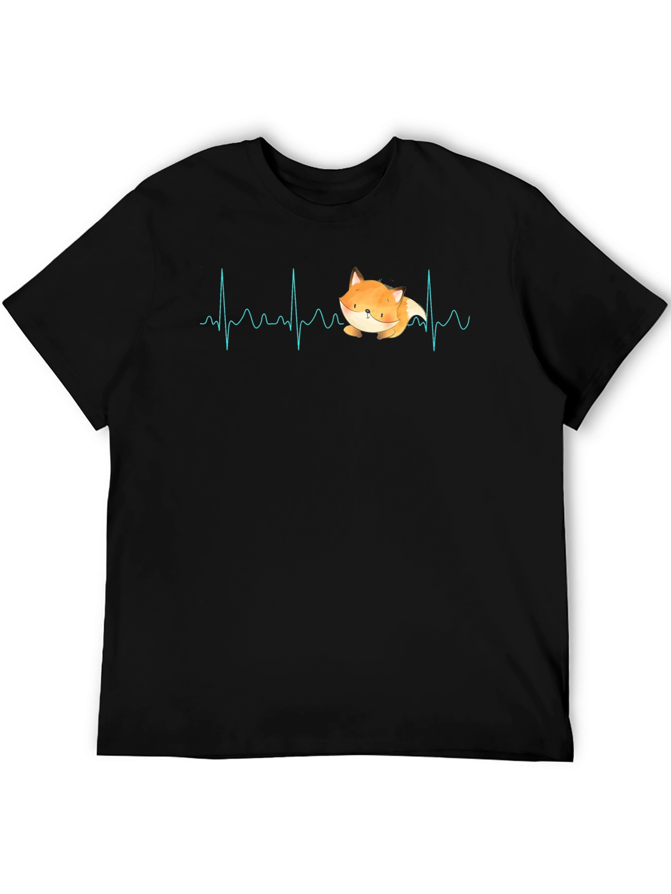 Fox Heartbeat T-Shirt - Cute Animal Graphic Tee