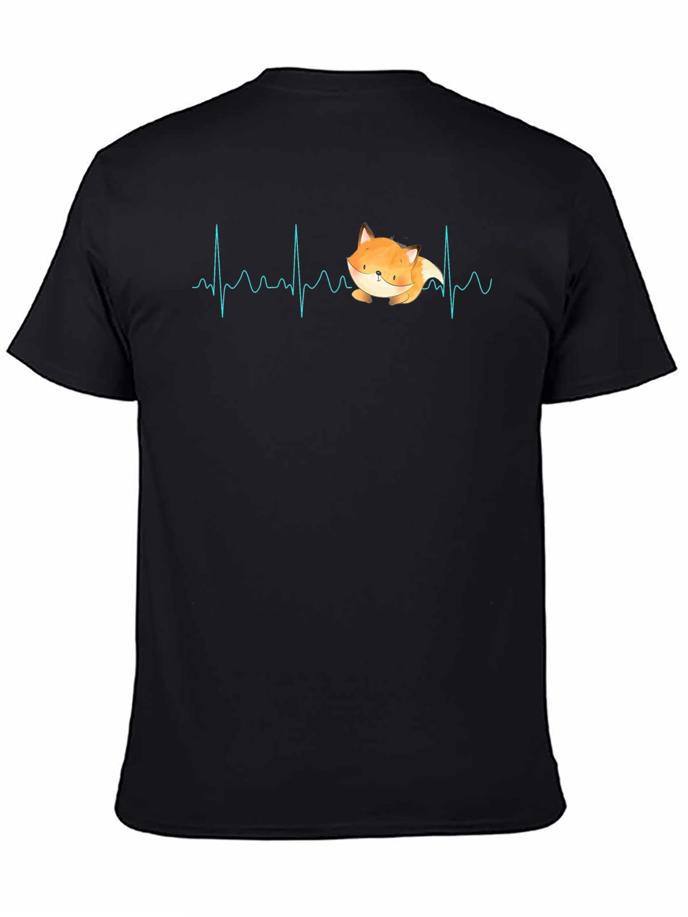Fox Heartbeat T-Shirt - Cute Animal Graphic Tee