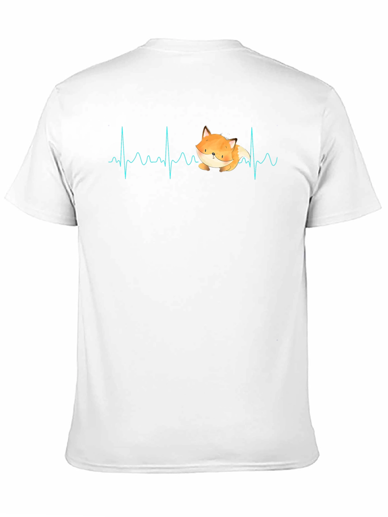 Fox Heartbeat T-Shirt - Cute Animal Graphic Tee