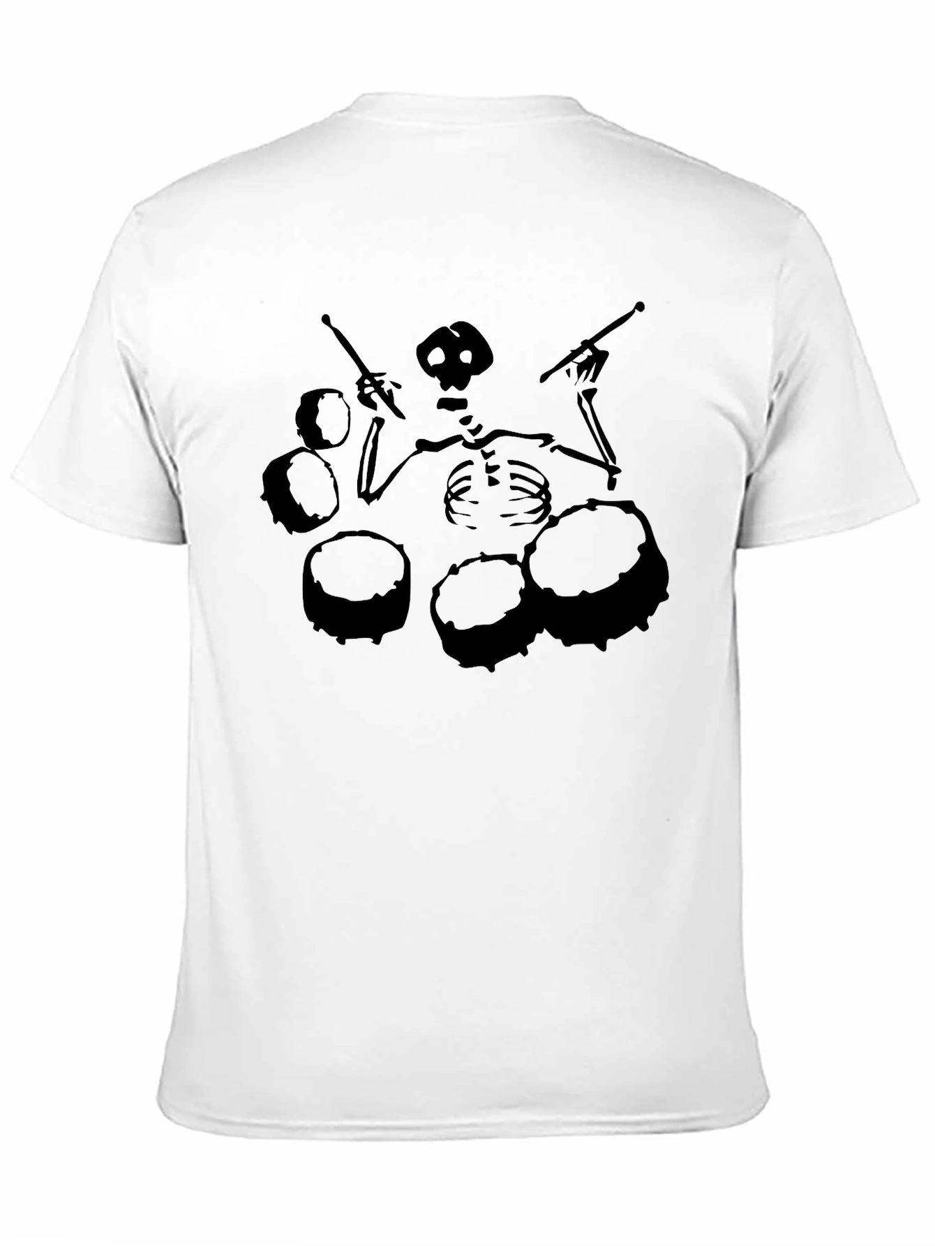Skeleton Drummer T-Shirt - Black