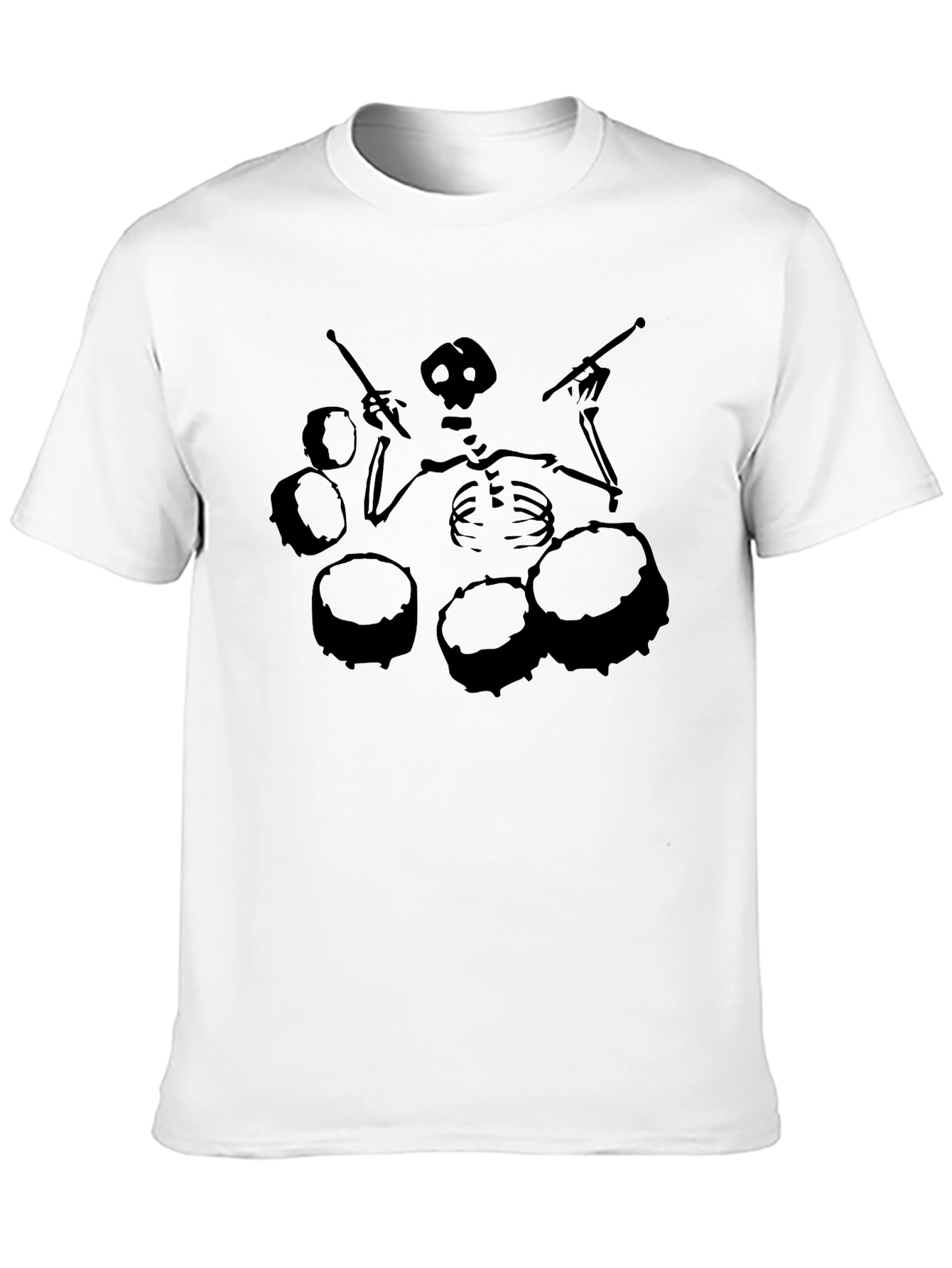 Skeleton Drummer T-Shirt - Black