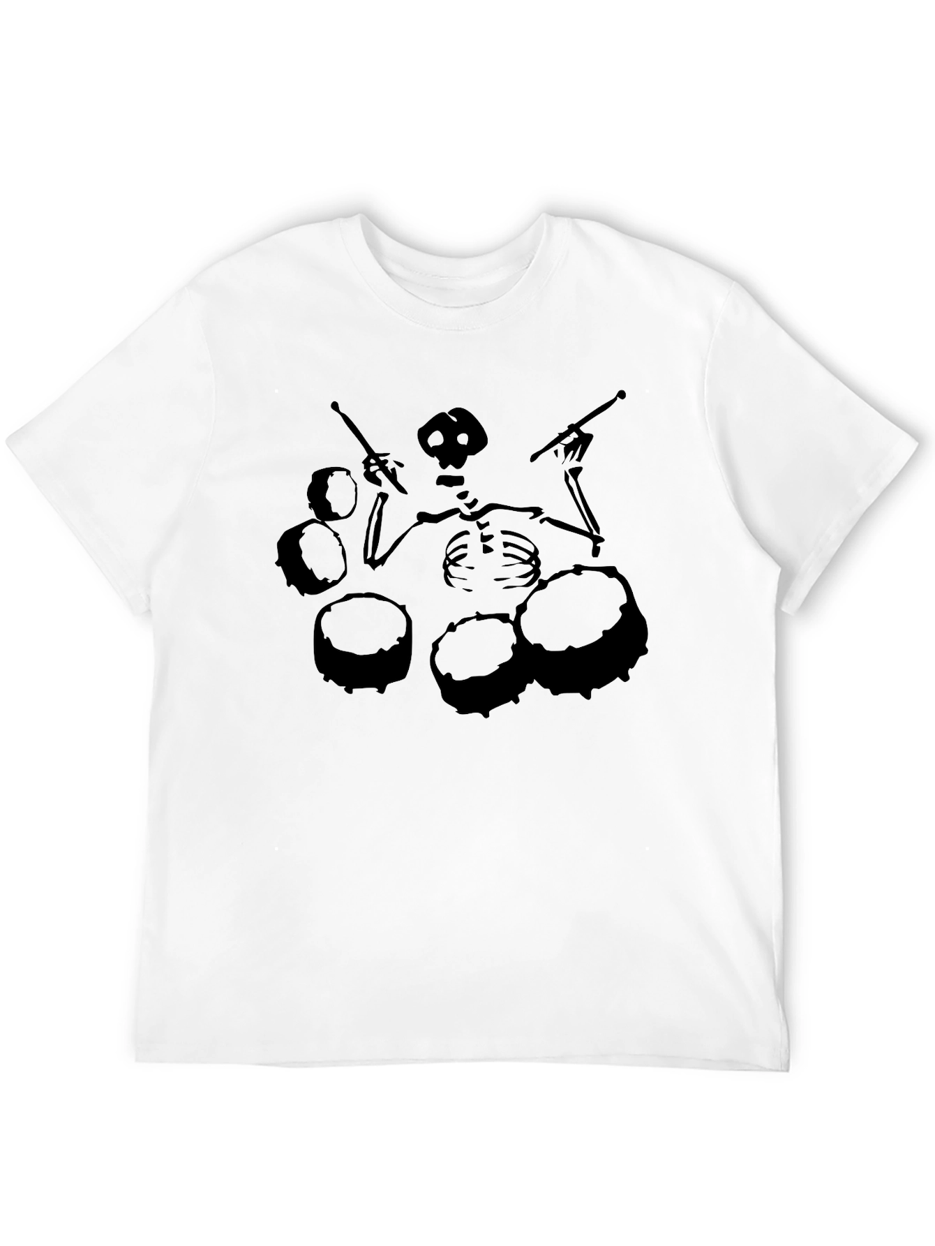 Skeleton Drummer T-Shirt - Black