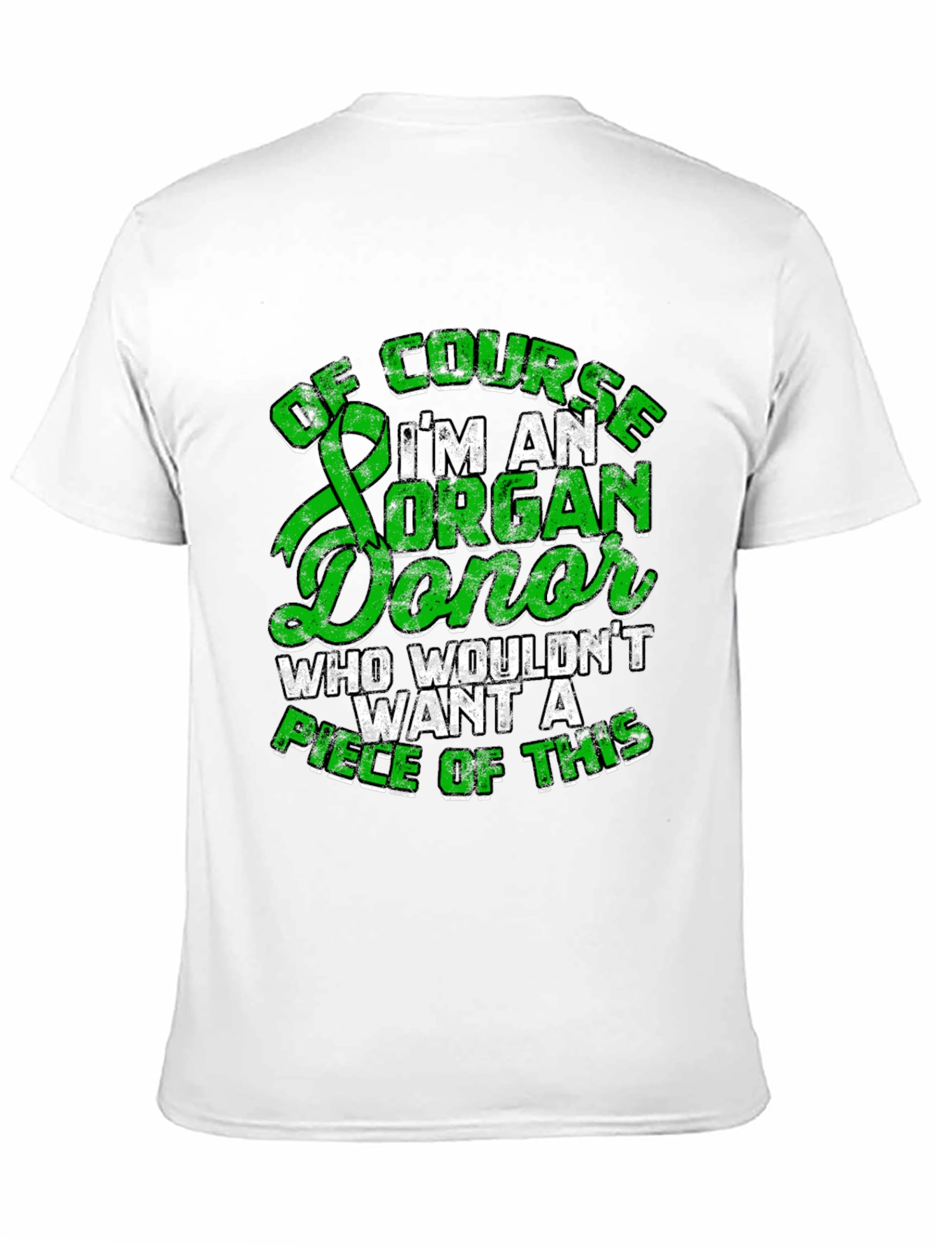 Organ Donor T-Shirt - Green Ribbon Design