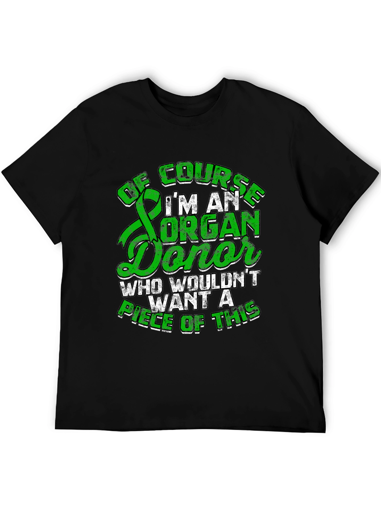 Organ Donor T-Shirt - Green Ribbon Design