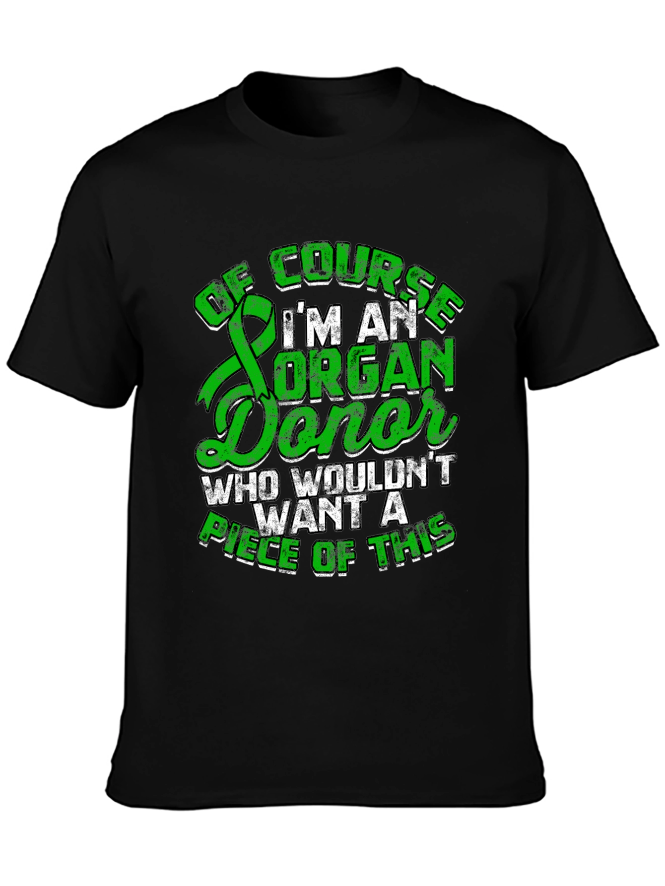 Organ Donor T-Shirt - Green Ribbon Design