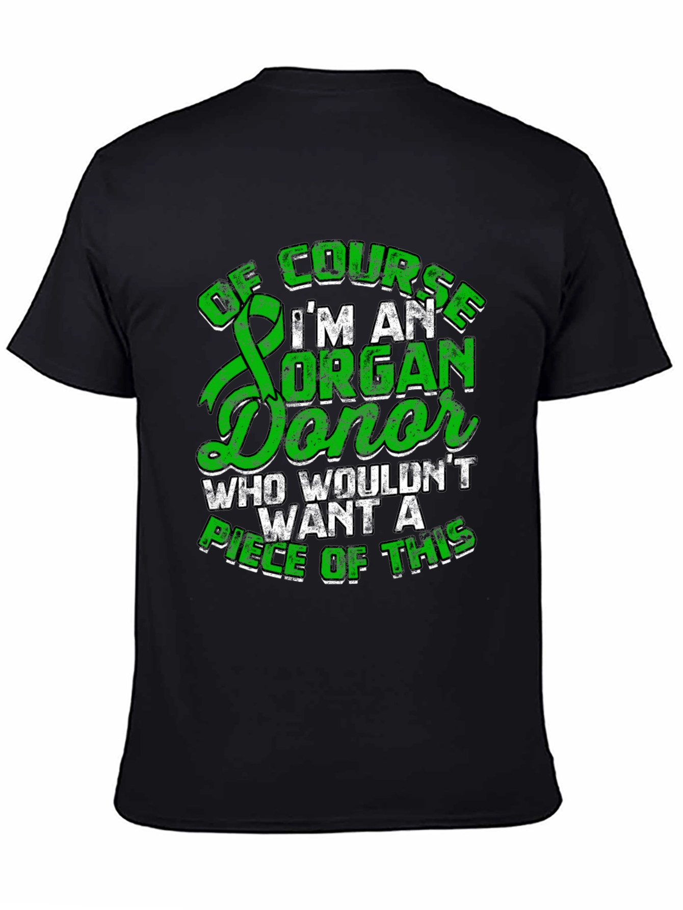 Organ Donor T-Shirt - Green Ribbon Design