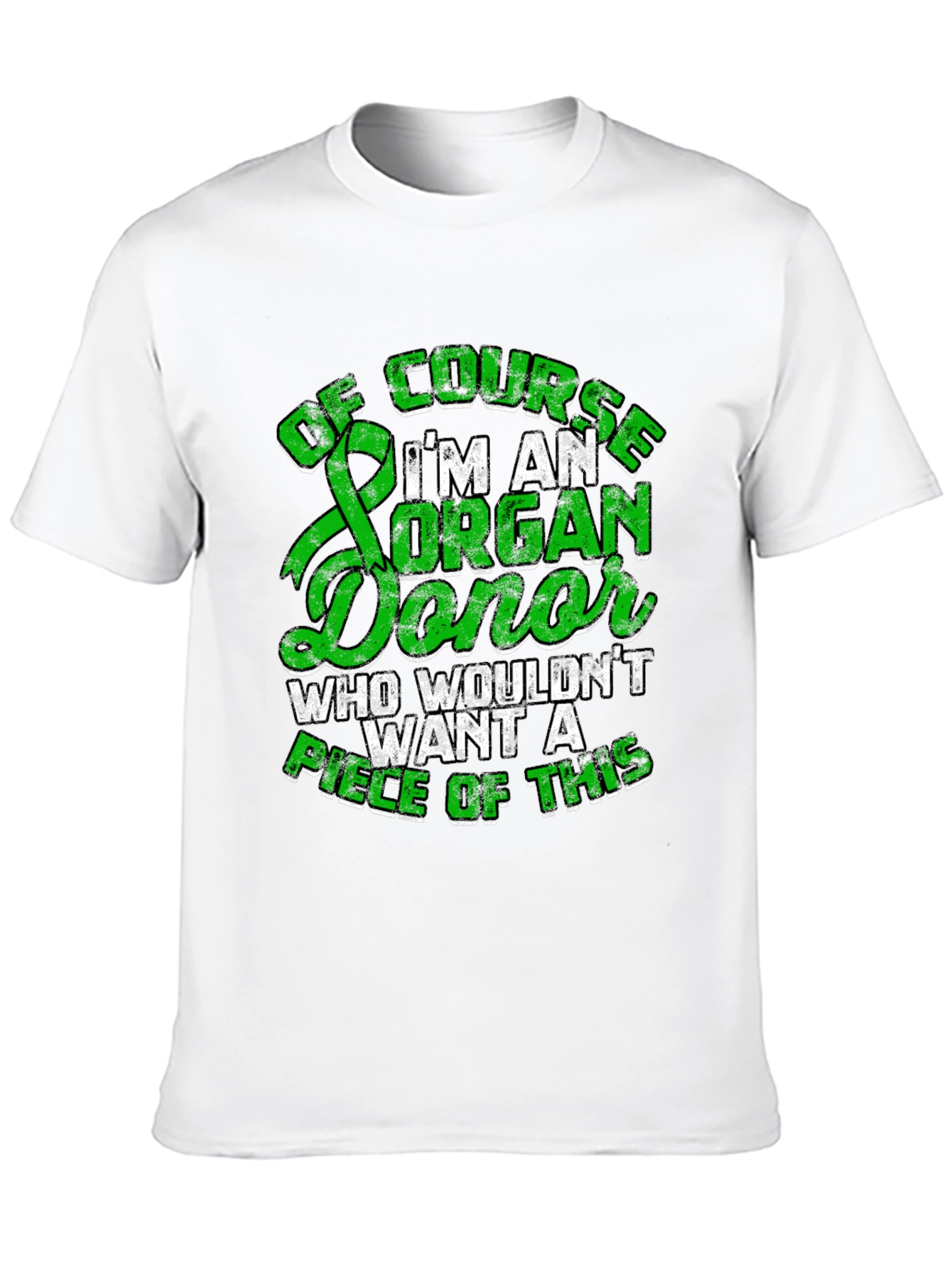 Organ Donor T-Shirt - Green Ribbon Design