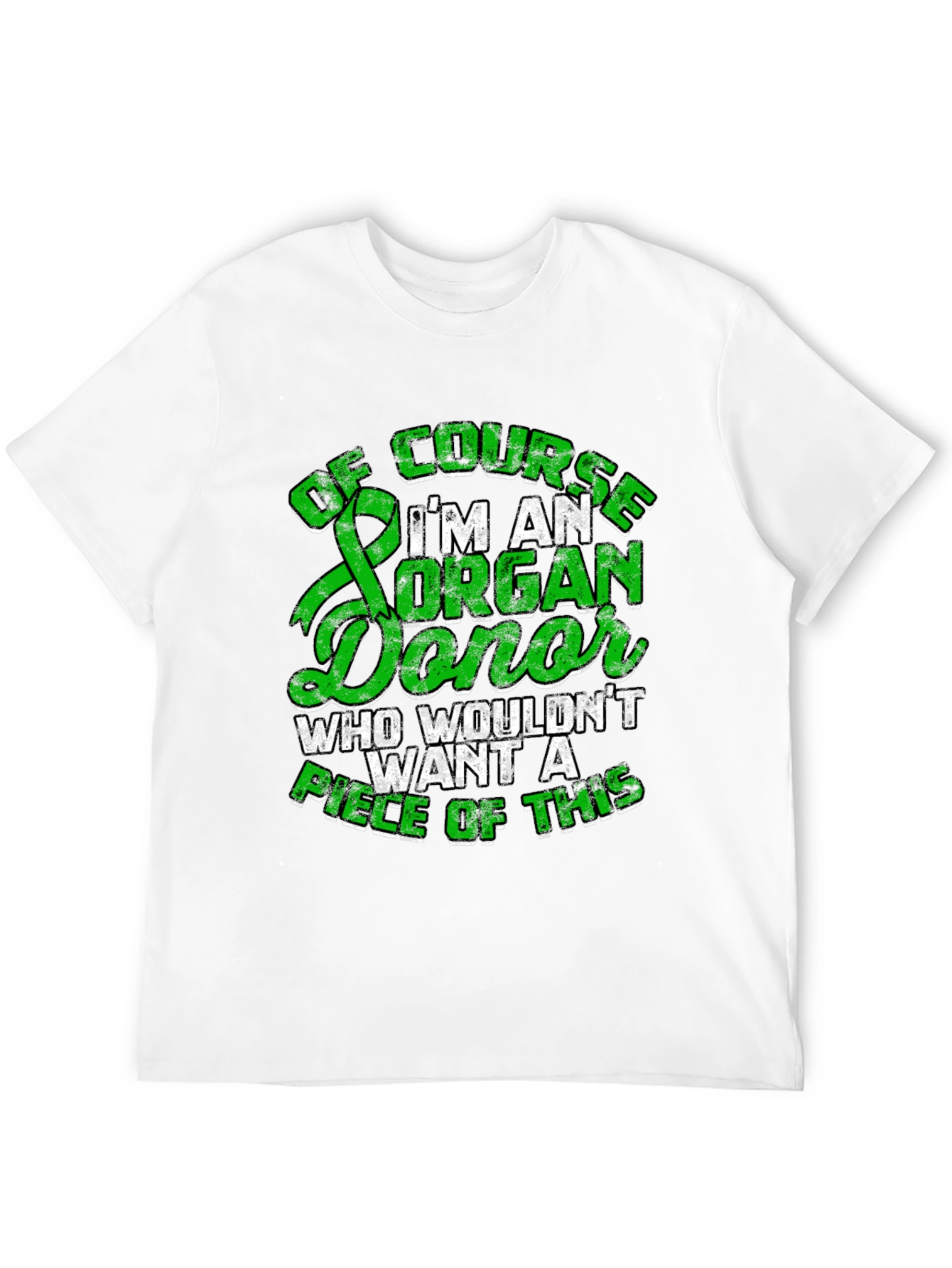 Organ Donor T-Shirt - Green Ribbon Design