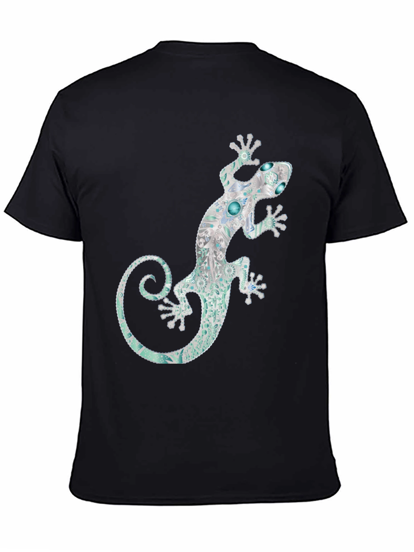 Lizard Graphic Black T-Shirt - Unique Design