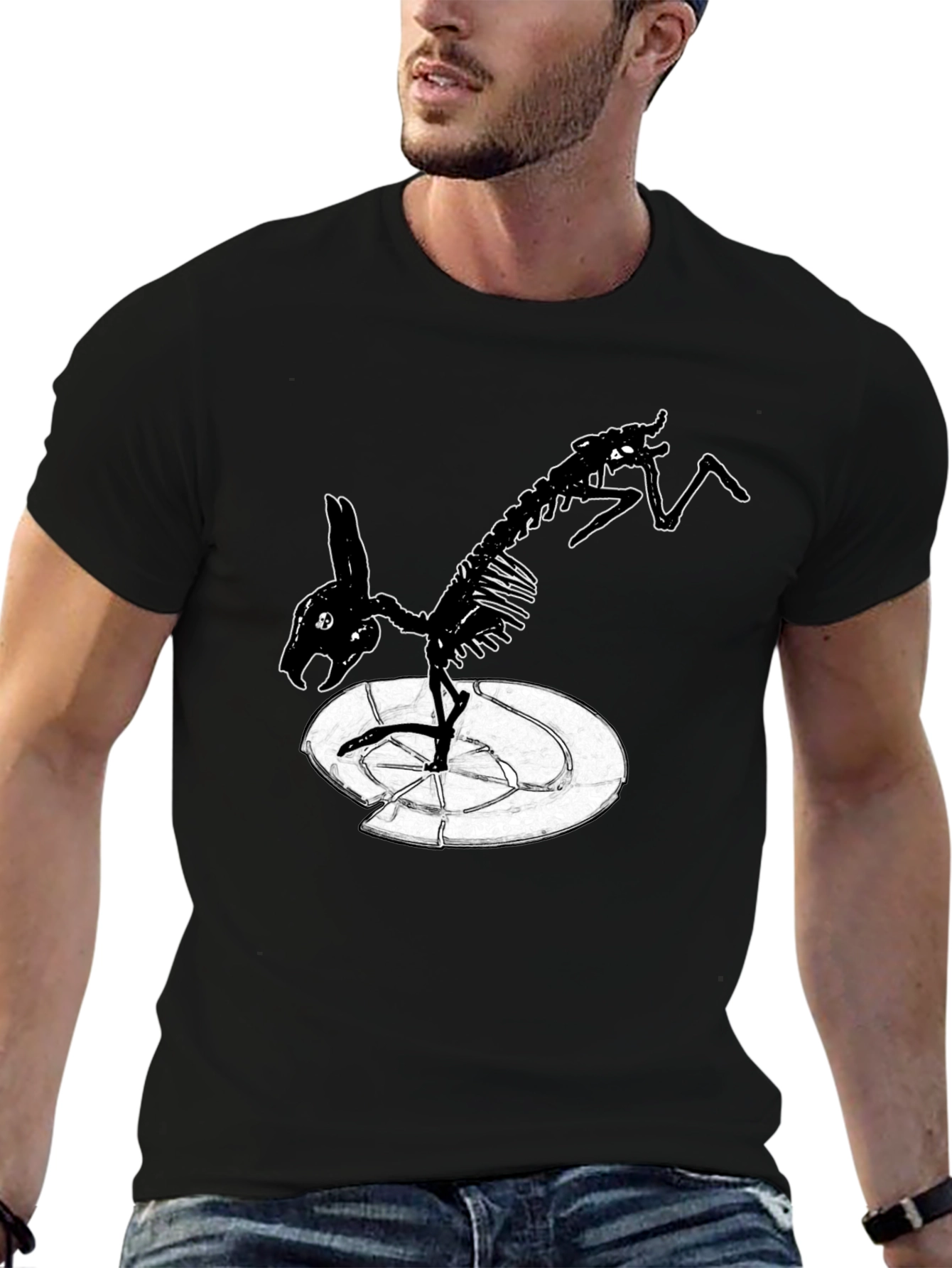 Skeleton Rabbit T-Shirt - Edgy Graphic Tee