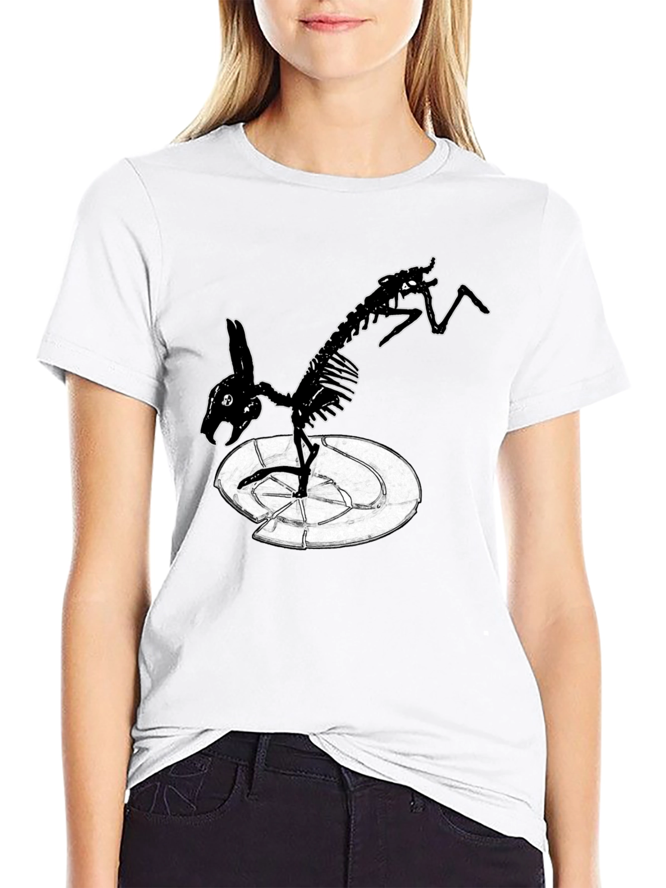Skeleton Rabbit T-Shirt - Edgy Graphic Tee