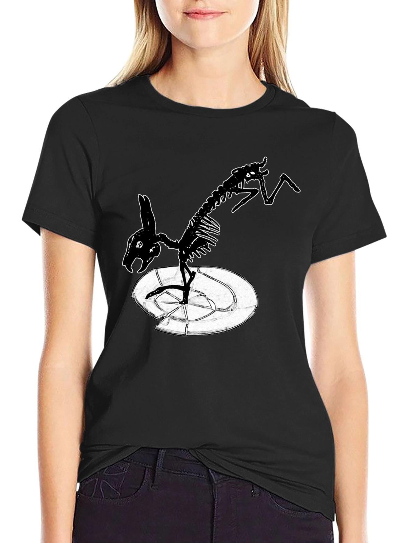 Skeleton Rabbit T-Shirt - Edgy Graphic Tee