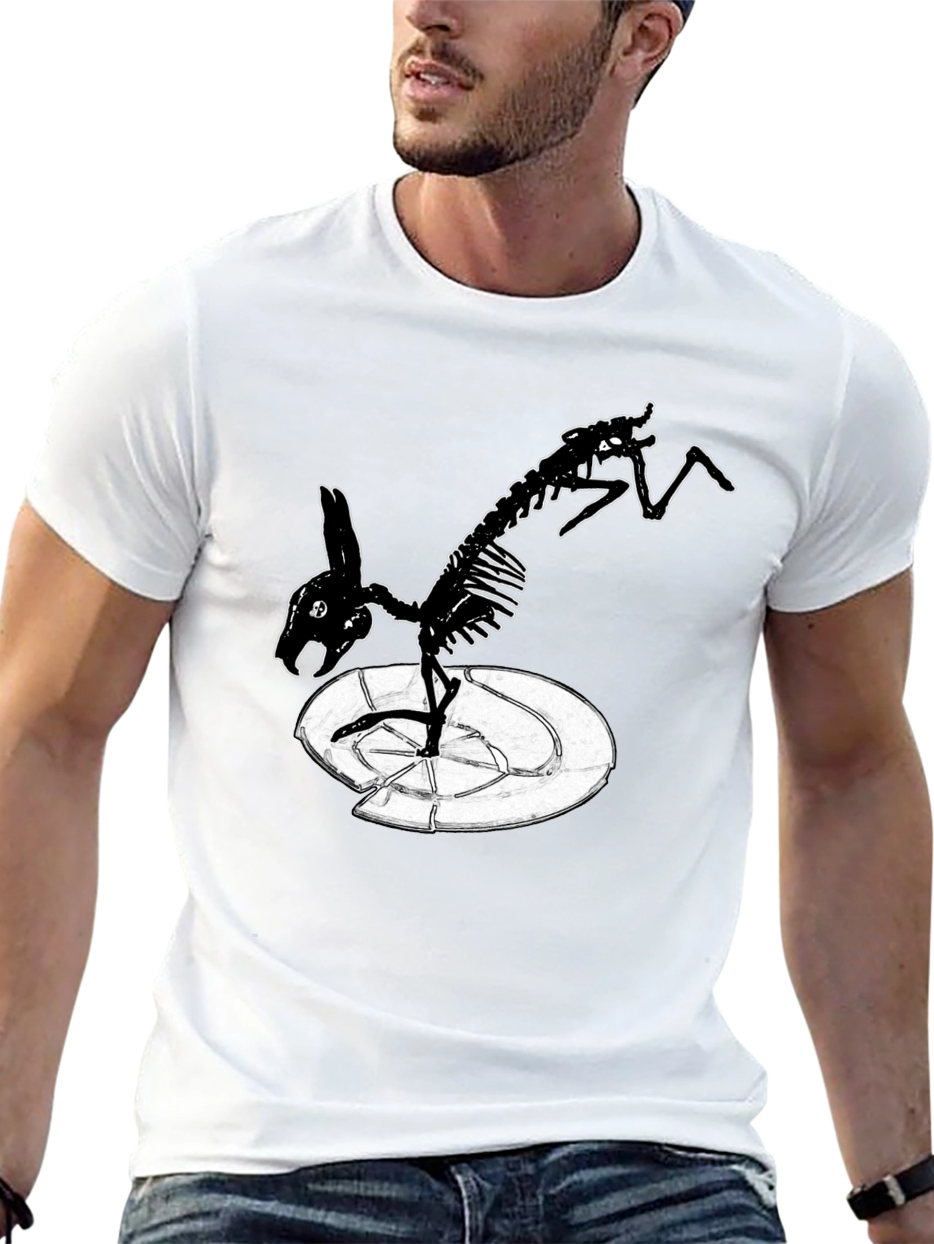Skeleton Rabbit T-Shirt - Edgy Graphic Tee