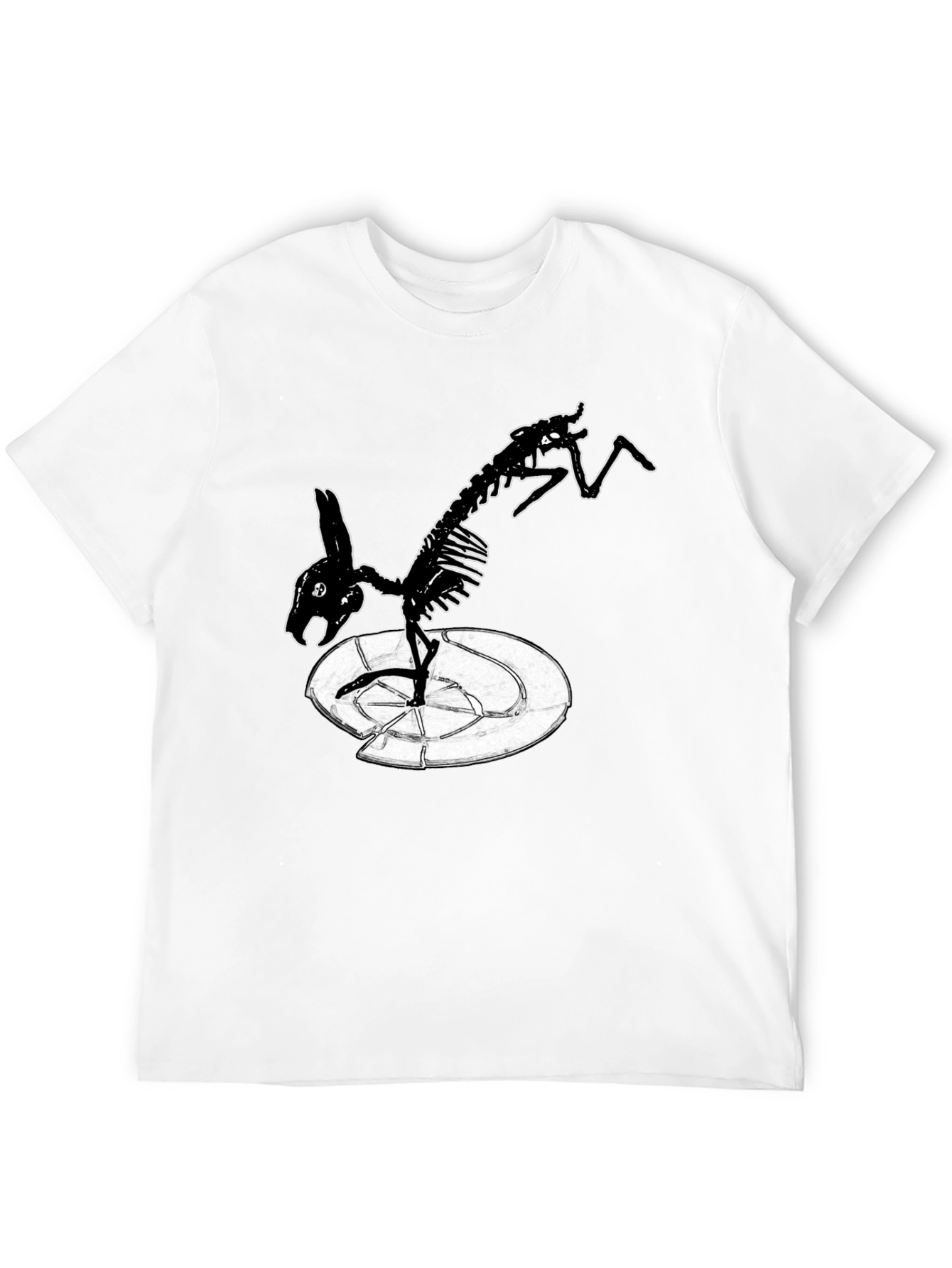 Skeleton Rabbit T-Shirt - Edgy Graphic Tee