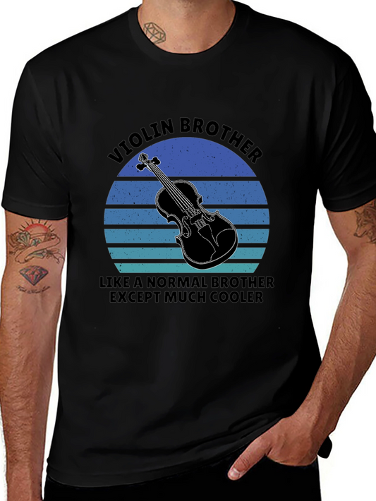 Violin Brother Graphic Tee - Cool Musician T-Shirt