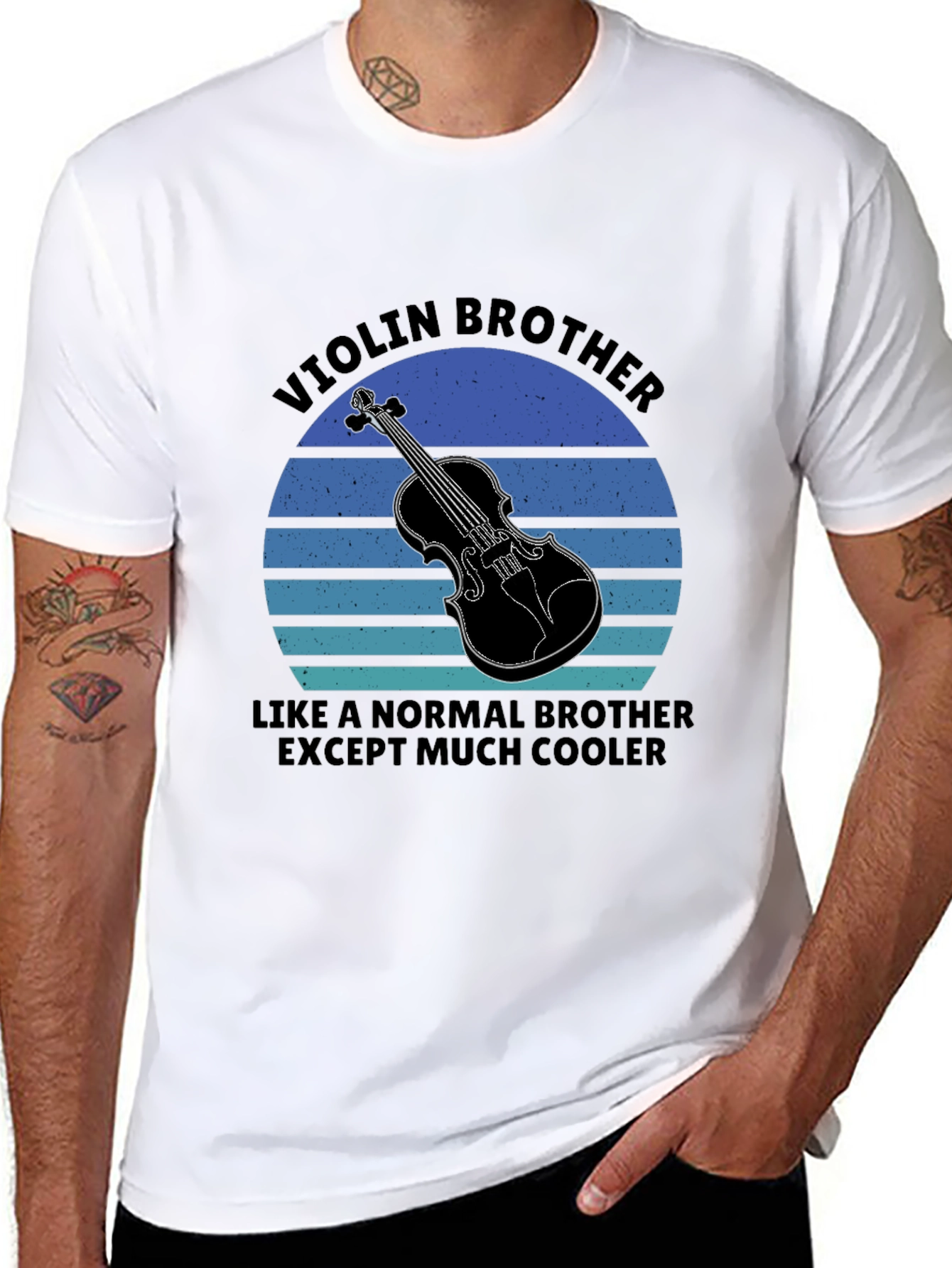 Violin Brother Graphic Tee - Cool Musician T-Shirt