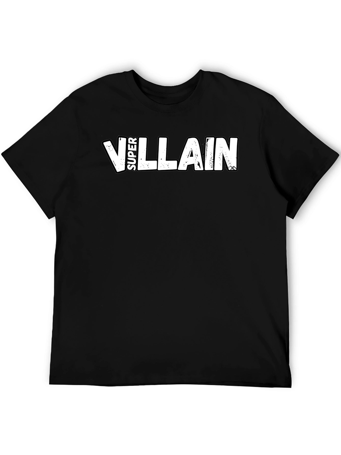 Super Villain Graphic Tee - Black Cotton Blend