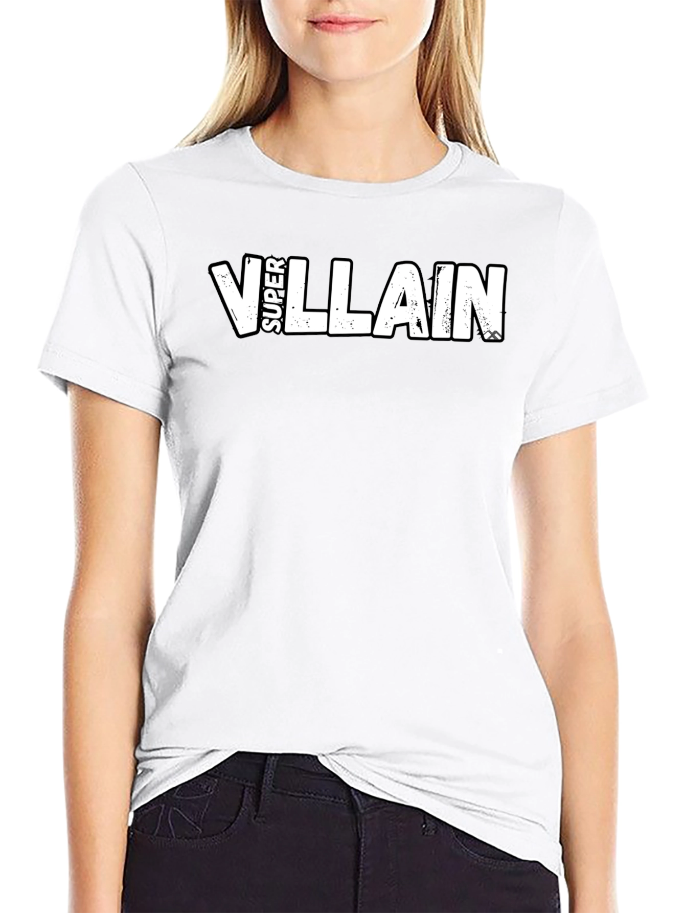 Super Villain Graphic Tee - Black Cotton Blend