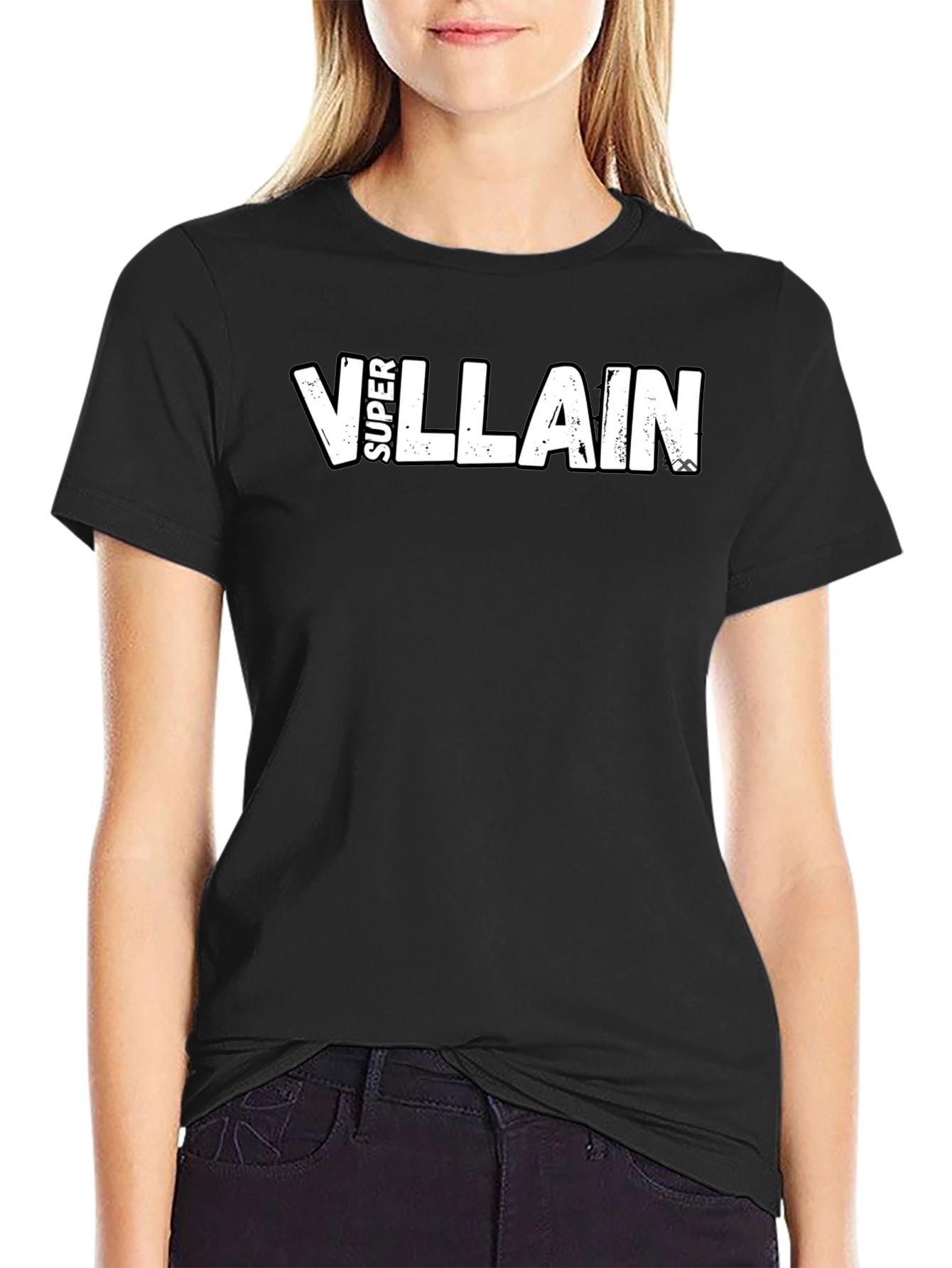 Super Villain Graphic Tee - Black Cotton Blend