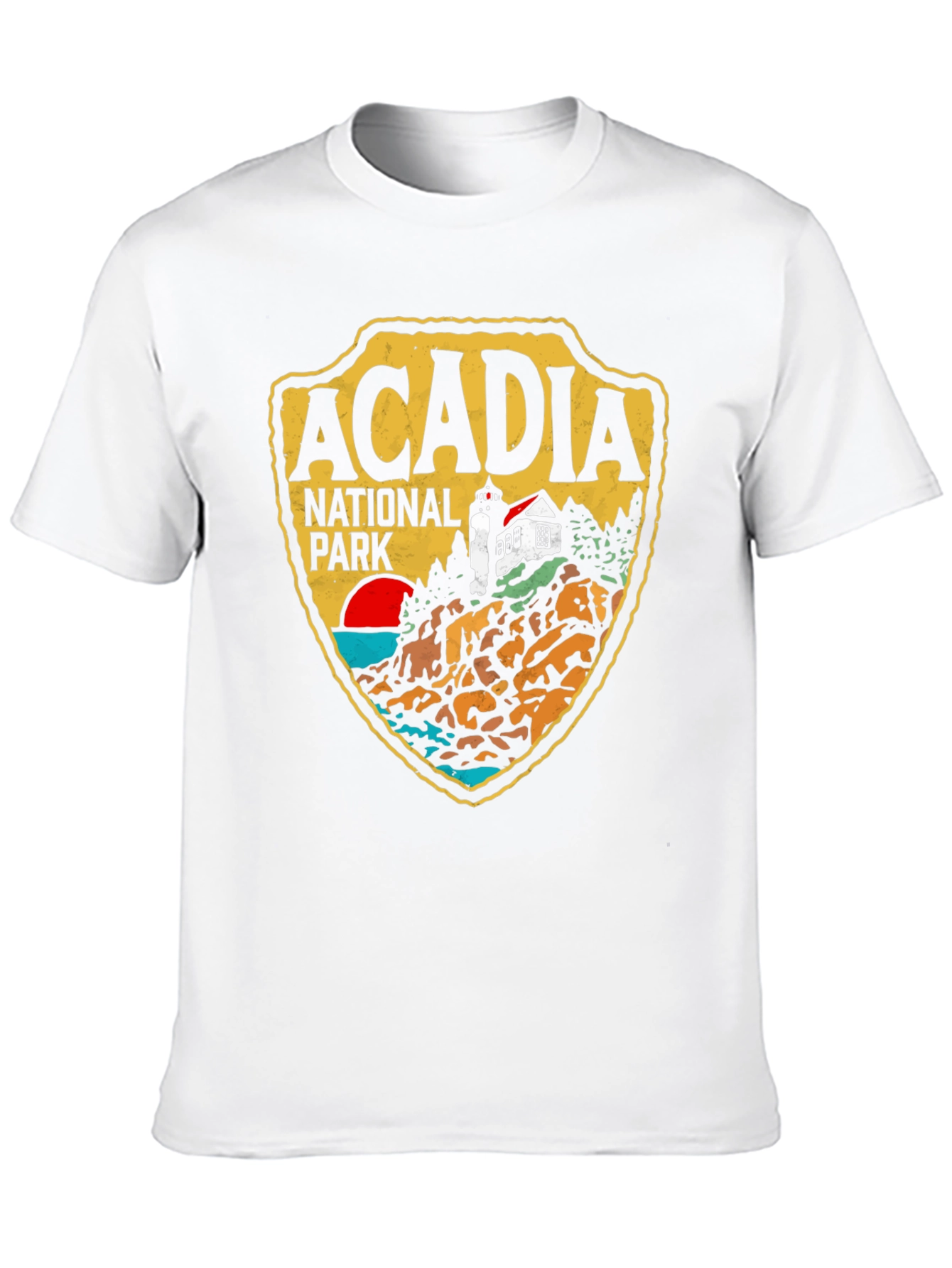 Acadia National Park Graphic Tee - Black Cotton