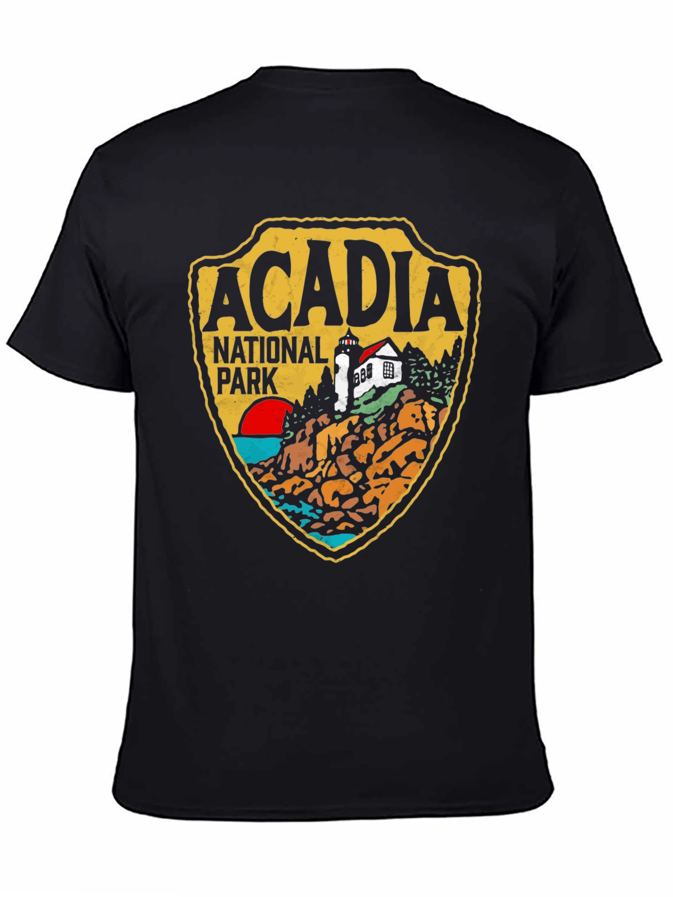 Acadia National Park Graphic Tee - Black Cotton