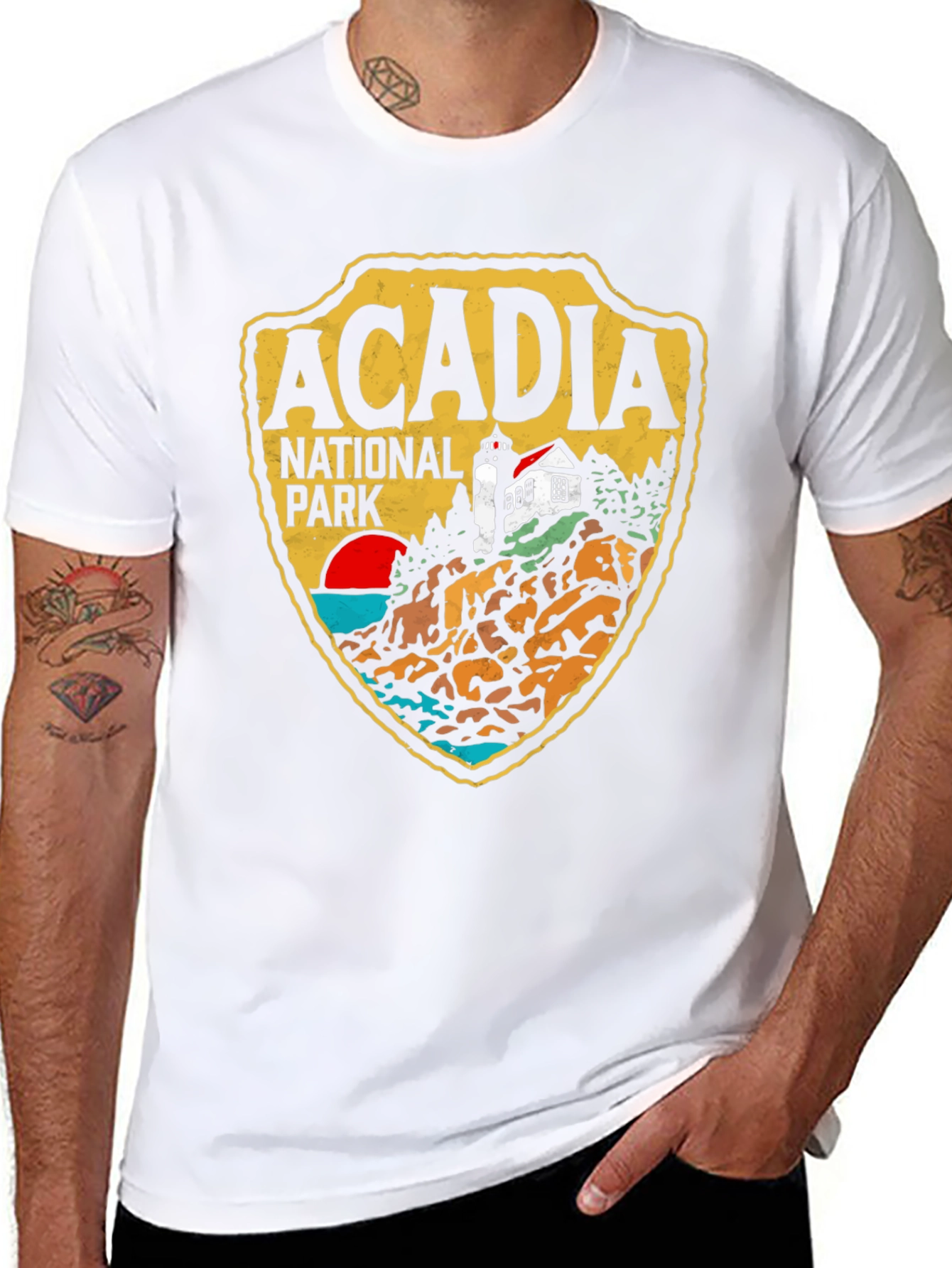 Acadia National Park Graphic Tee - Black Cotton
