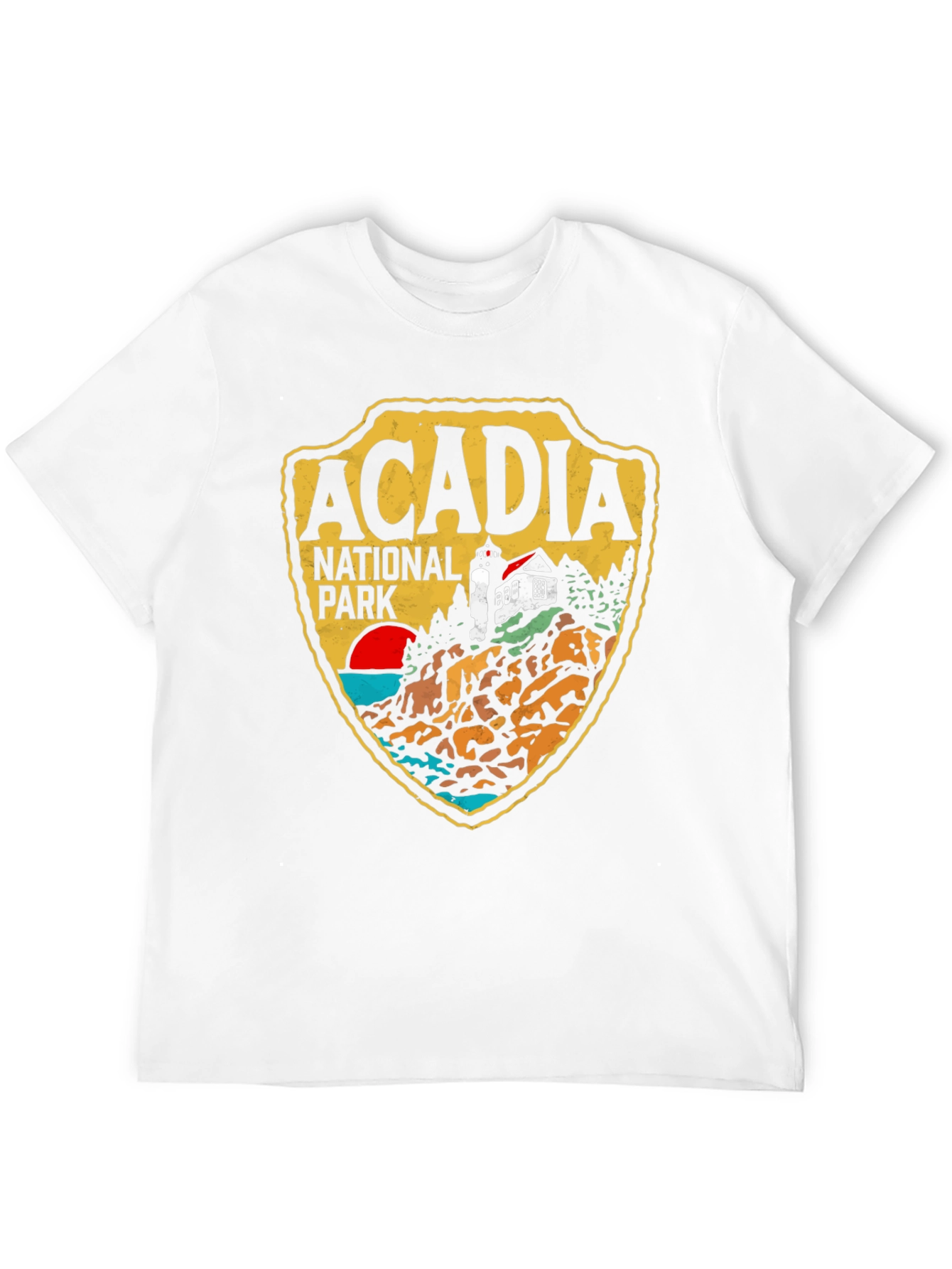 Acadia National Park Graphic Tee - Black Cotton