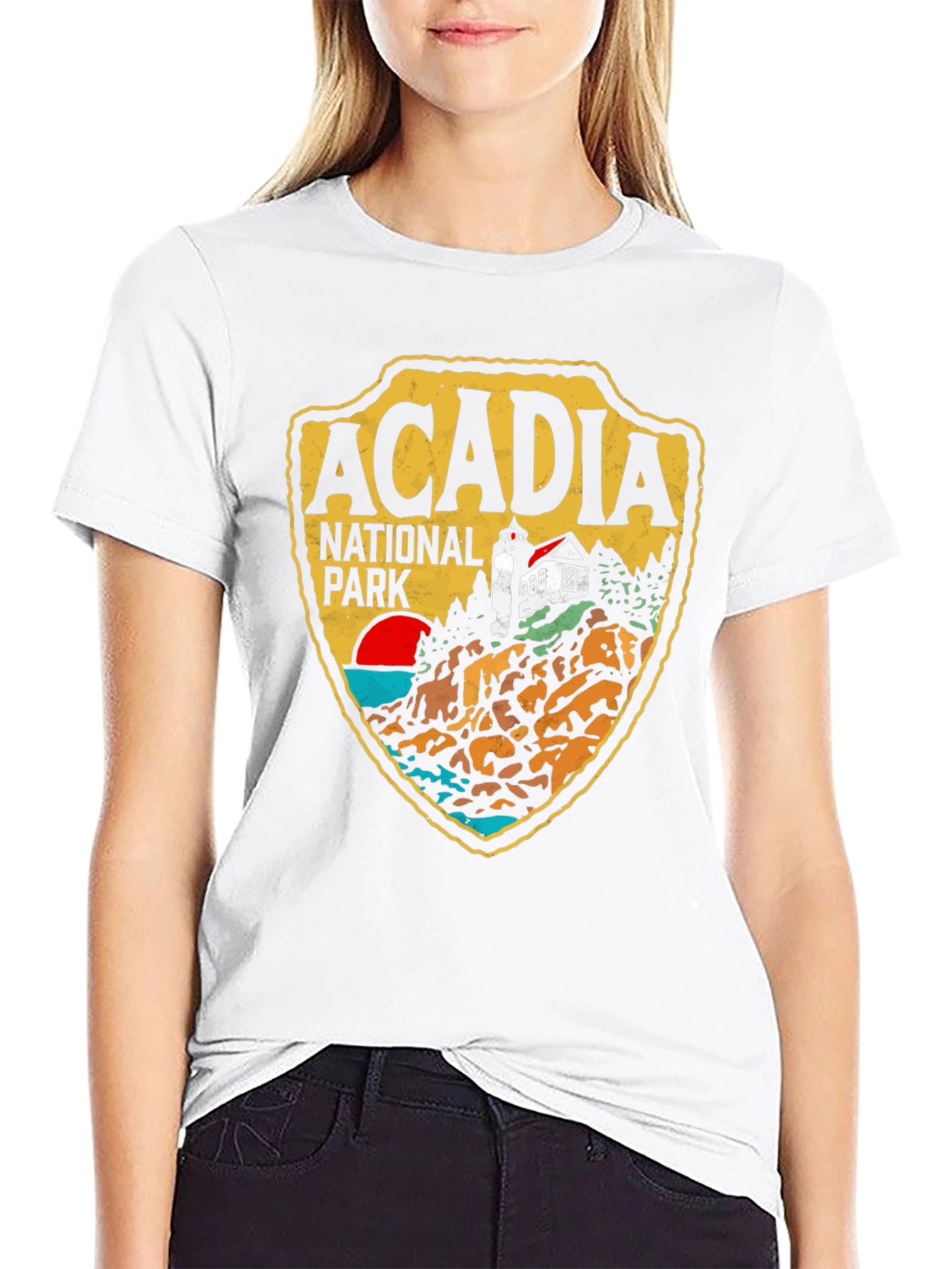 Acadia National Park Graphic Tee - Black Cotton